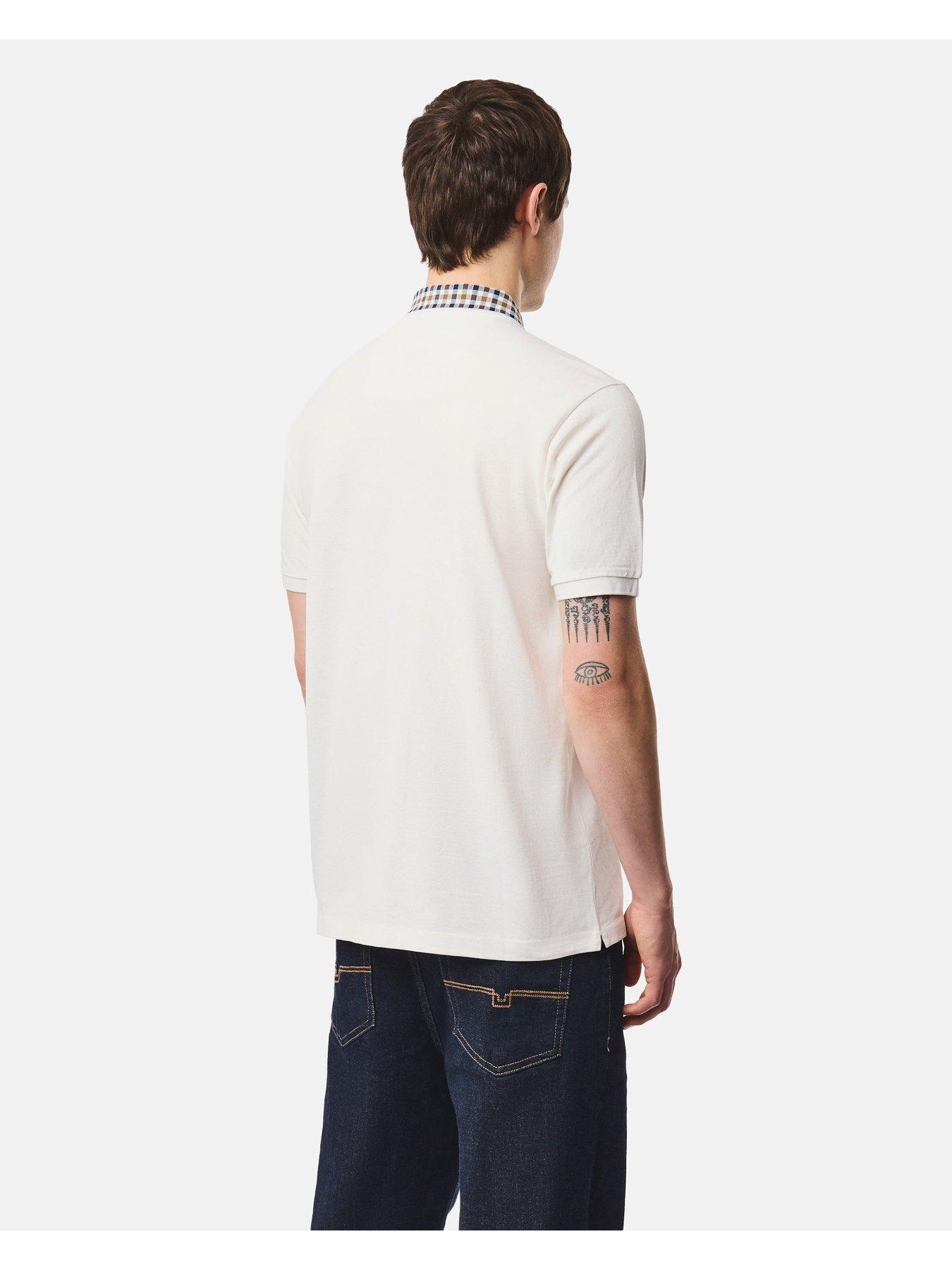 Image 4 of 6 of Weekend Offender Tipasa Short Sleeve Polo Shirt - White