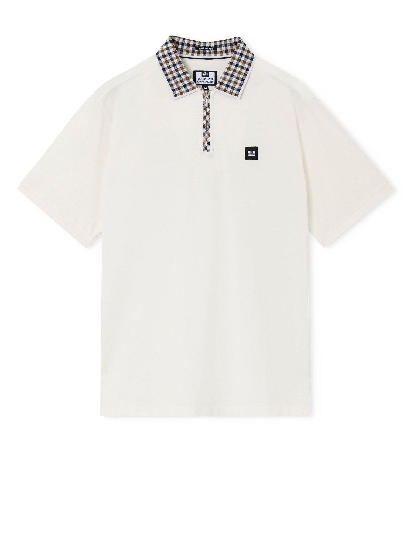 Image 5 of 6 of Weekend Offender Tipasa Short Sleeve Polo Shirt - White