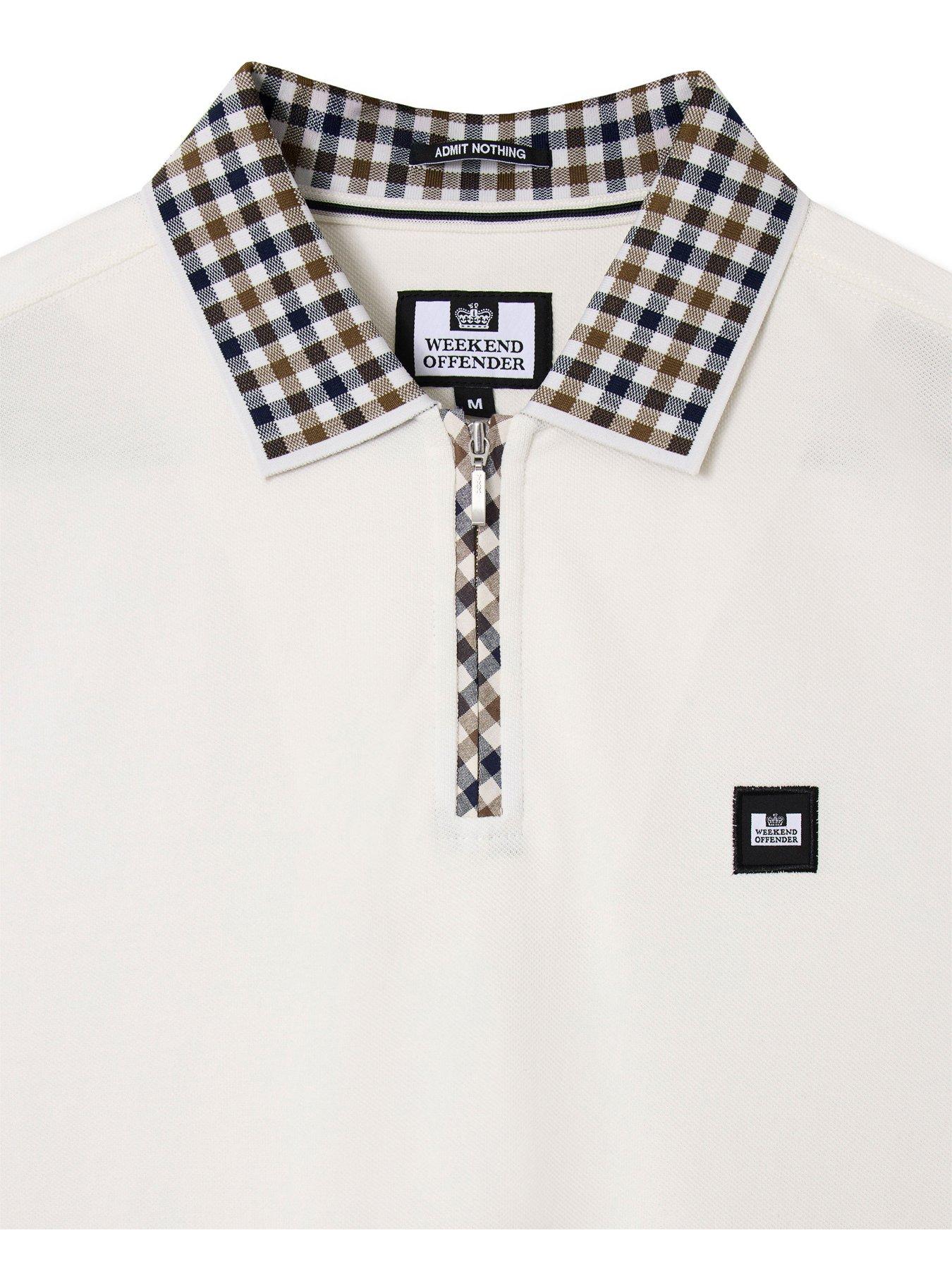 Image 6 of 6 of Weekend Offender Tipasa Short Sleeve Polo Shirt - White