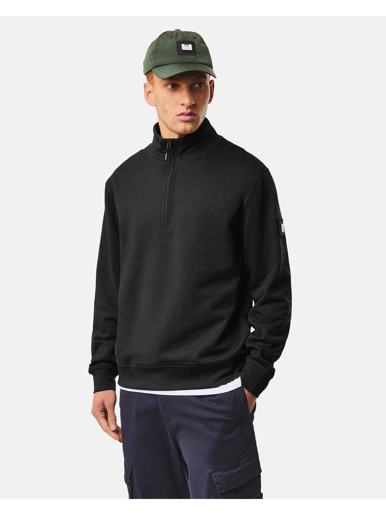 Image 1 of 5 of Weekend Offender Weekend Offender Kraviz 1/4 Zip Sweatshirt - Black