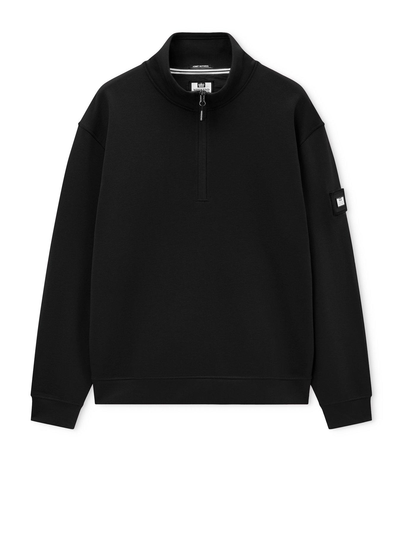 Image 4 of 5 of Weekend Offender Weekend Offender Kraviz 1/4 Zip Sweatshirt - Black