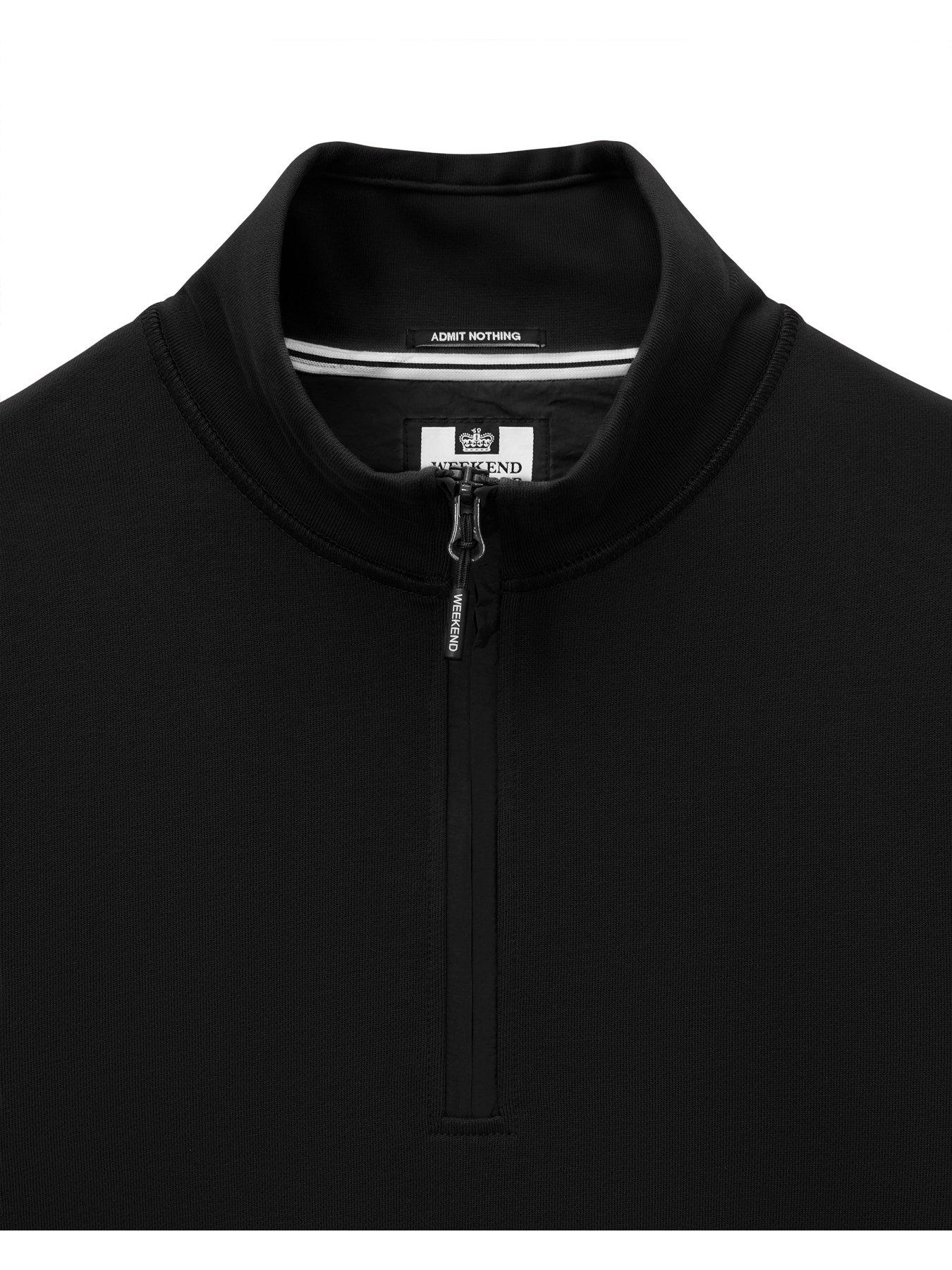 Image 5 of 5 of Weekend Offender Weekend Offender Kraviz 1/4 Zip Sweatshirt - Black