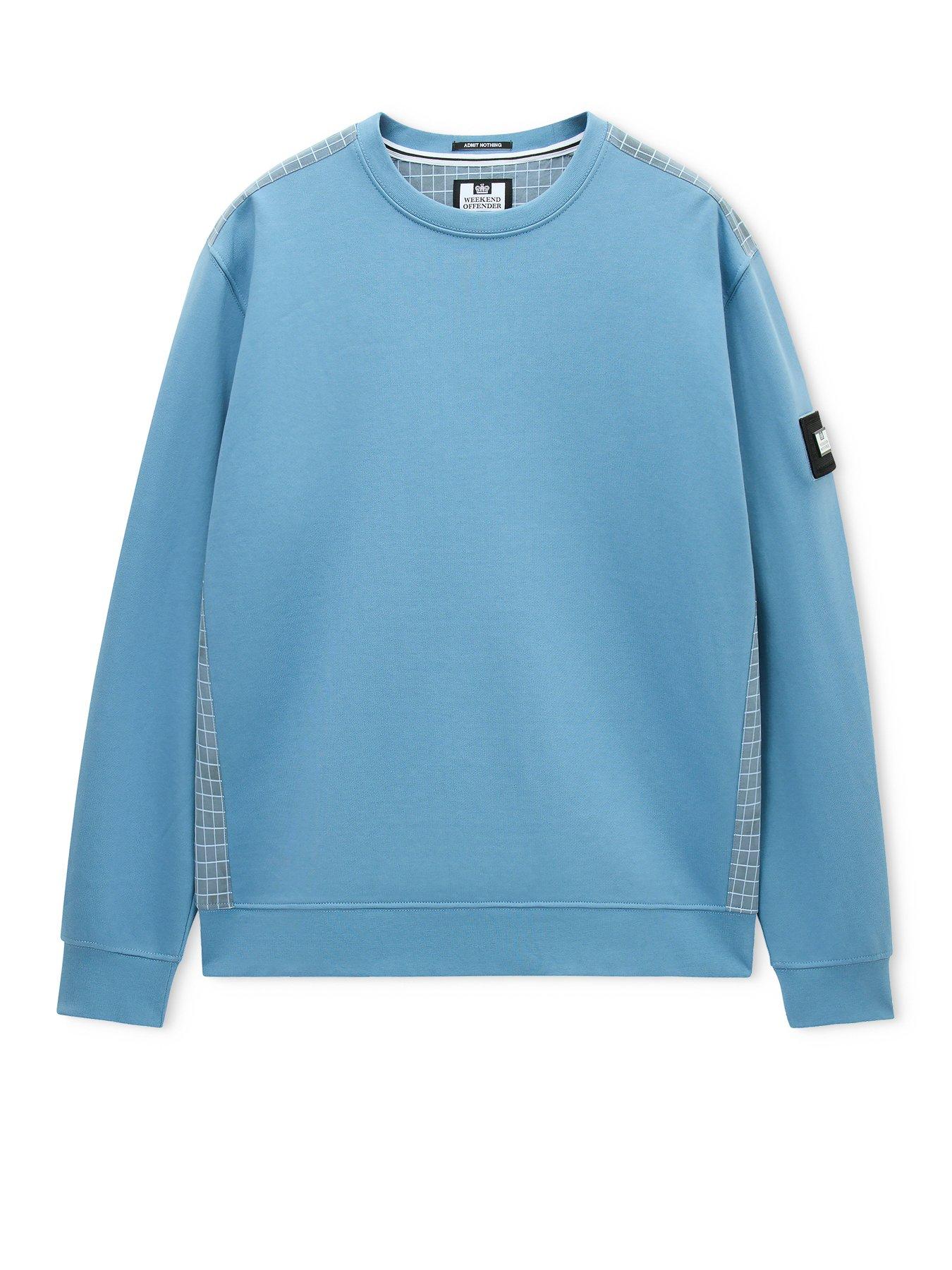Image 4 of 6 of Weekend Offender Weekend Offender F Bomb Badge Sweatshirt - Blue