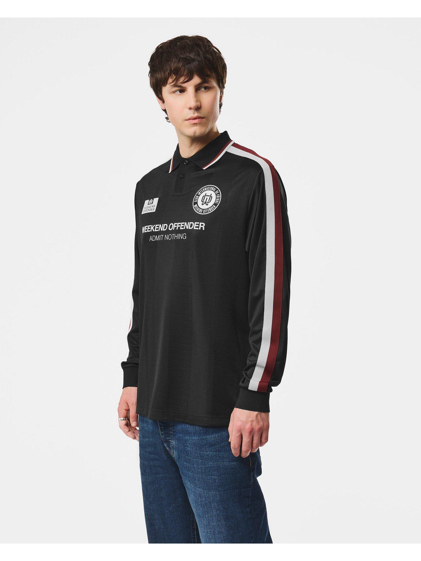 Weekend Offender Taciturnitas Long Sleeve Football Shirt - Black