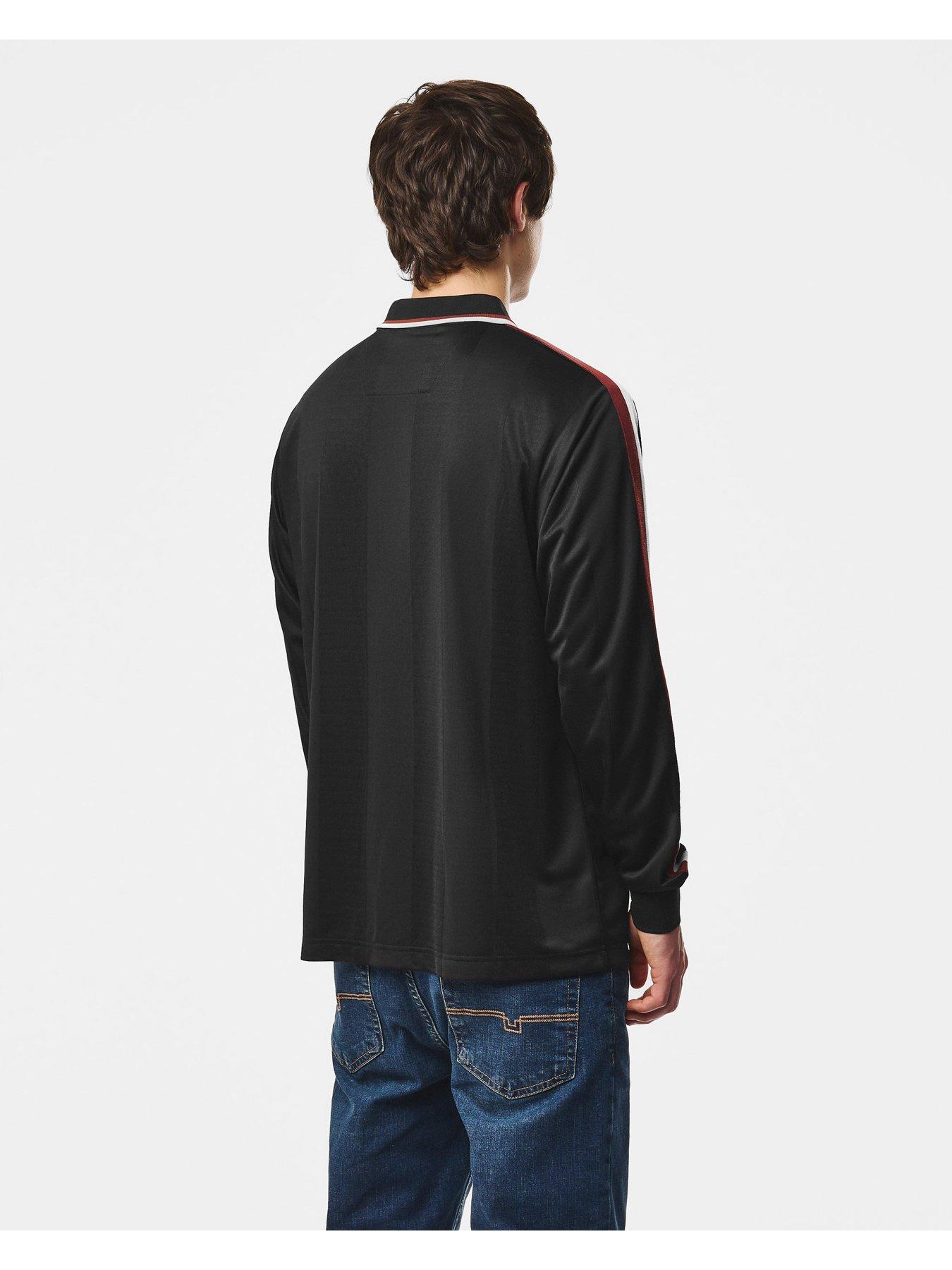 Image 4 of 5 of Weekend Offender Taciturnitas Long Sleeve Football Shirt - Black