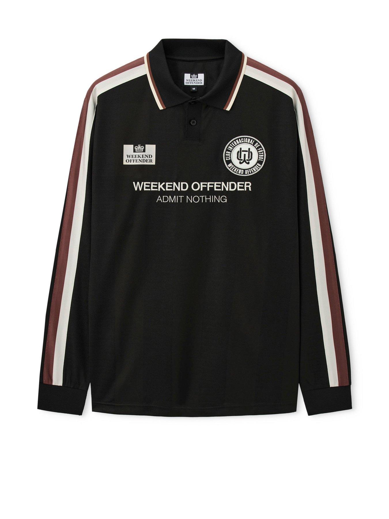 Image 5 of 5 of Weekend Offender Taciturnitas Long Sleeve Football Shirt - Black
