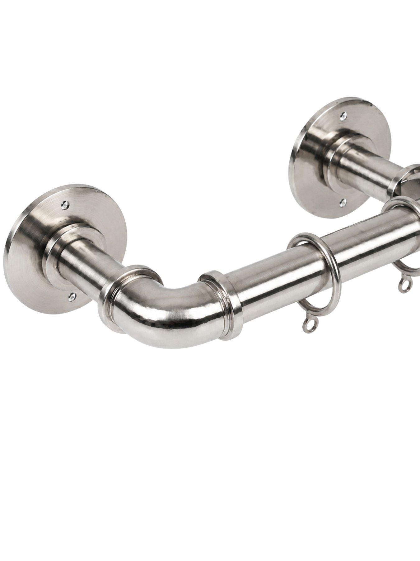 The Very Collection Industrial Pipe Curtain Pole Set 120-220cm