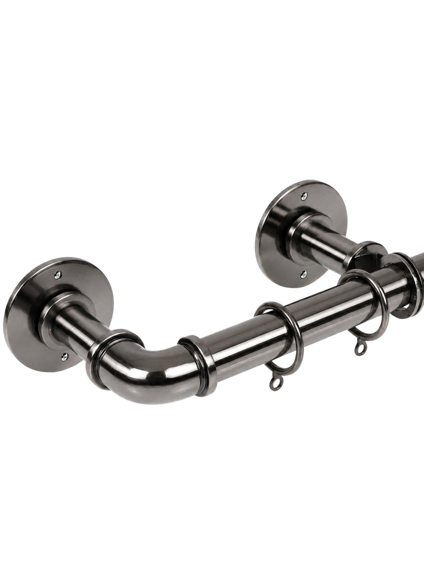 The Very Collection Industrial Pipe Curtain Pole Set 120-220cm