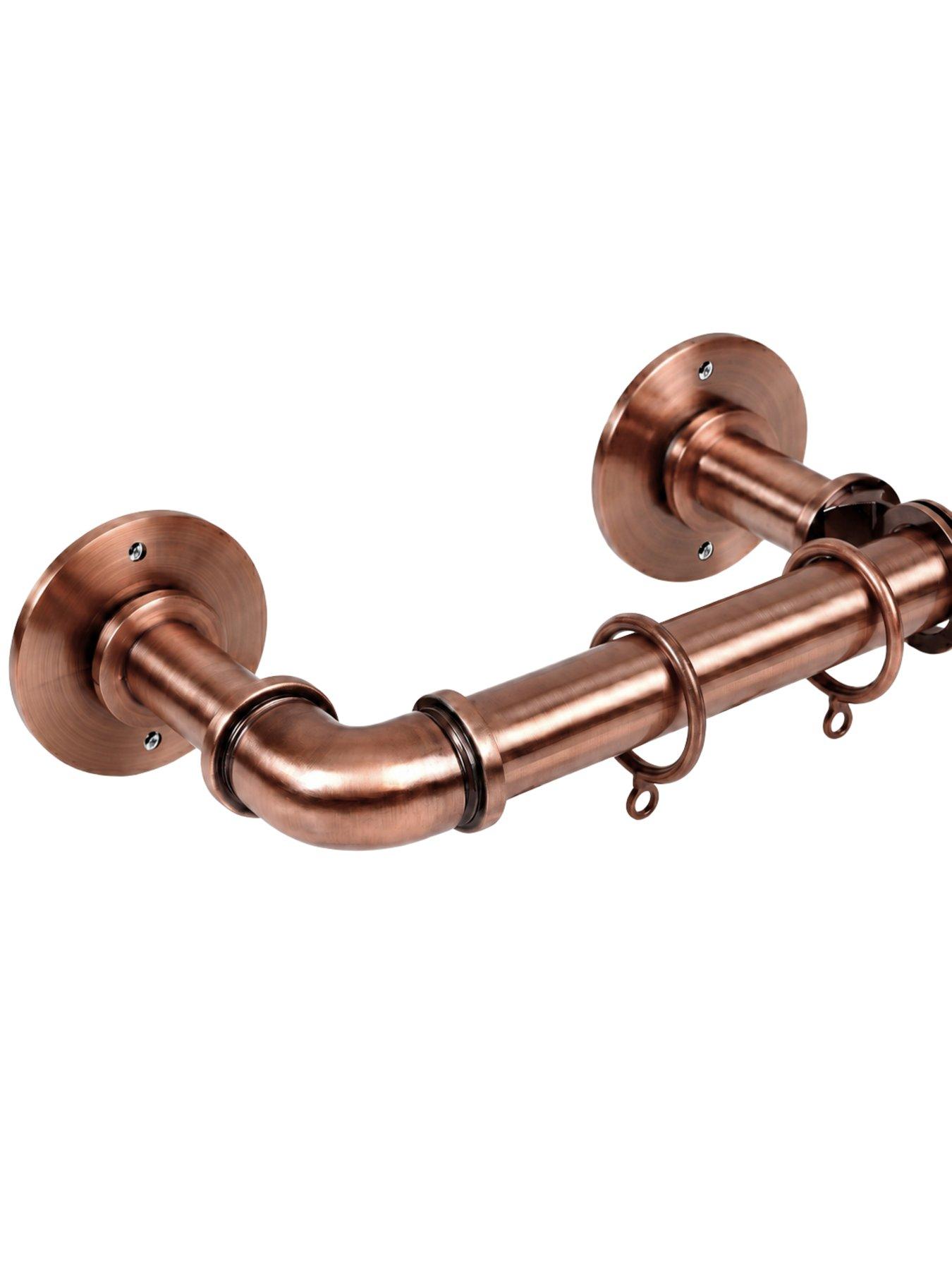 The Very Collection Industrial Pipe Curtain Pole Set 120-220cm