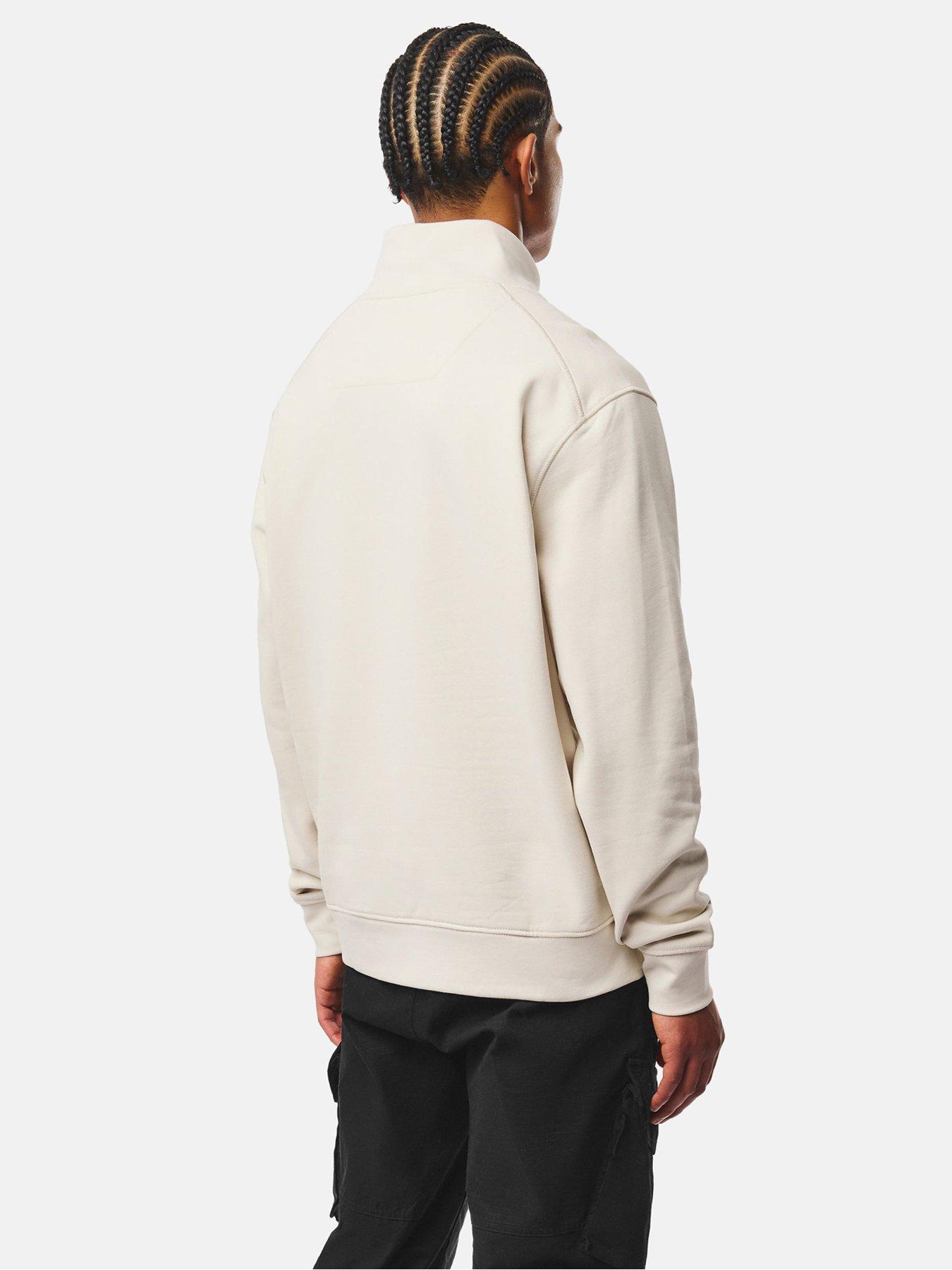 Image 2 of 5 of Weekend Offender Weekend Offender Kraviz 1/4 Zip Sweatshirt - Cream