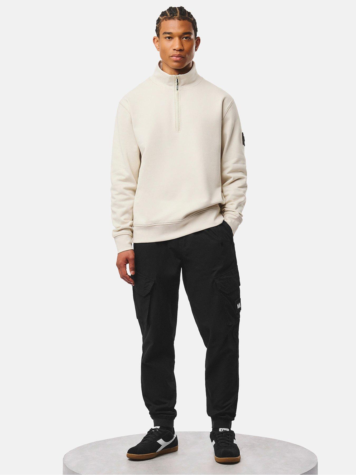 Image 3 of 5 of Weekend Offender Weekend Offender Kraviz 1/4 Zip Sweatshirt - Cream