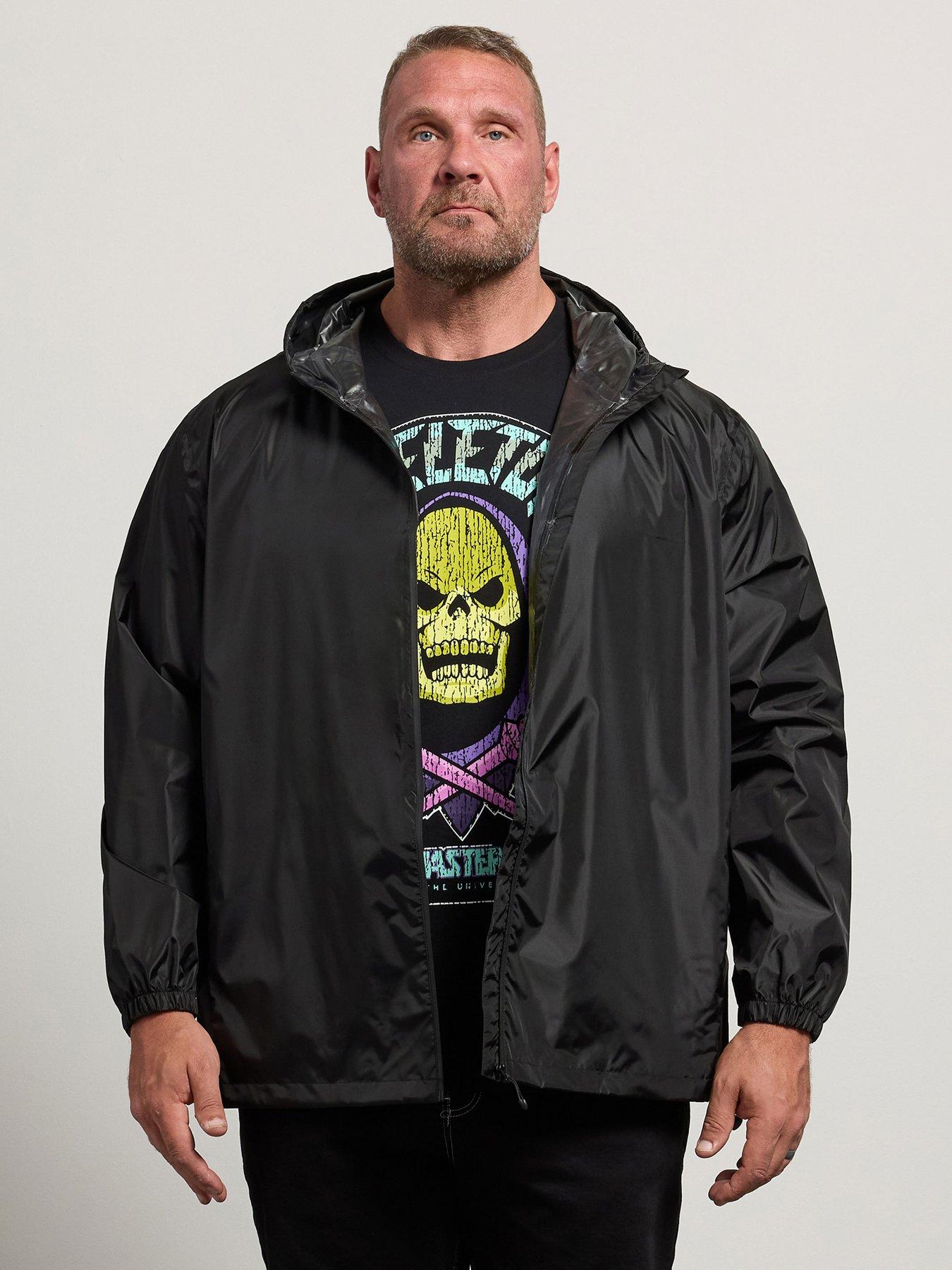 Image 1 of 4 of BadRhino Mens Lightweight Hooded Zip Front Jacket - Black