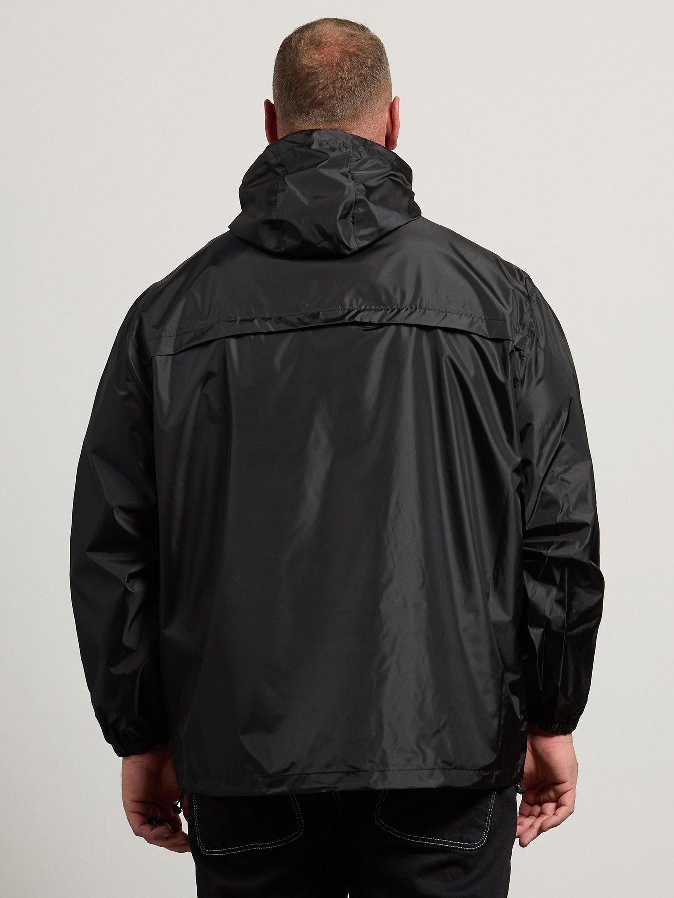 Image 2 of 4 of BadRhino Mens Lightweight Hooded Zip Front Jacket - Black