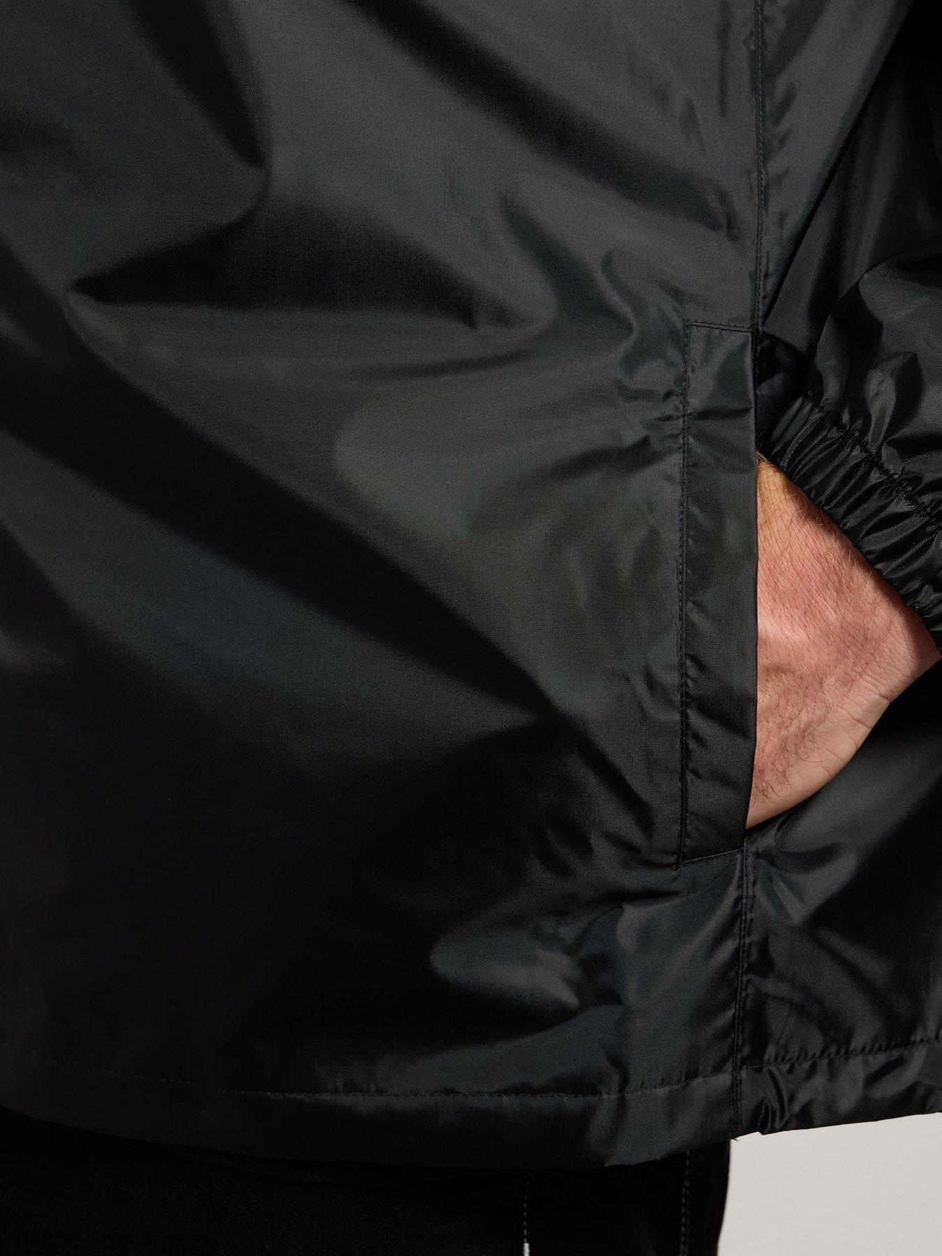 Image 4 of 4 of BadRhino Mens Lightweight Hooded Zip Front Jacket - Black