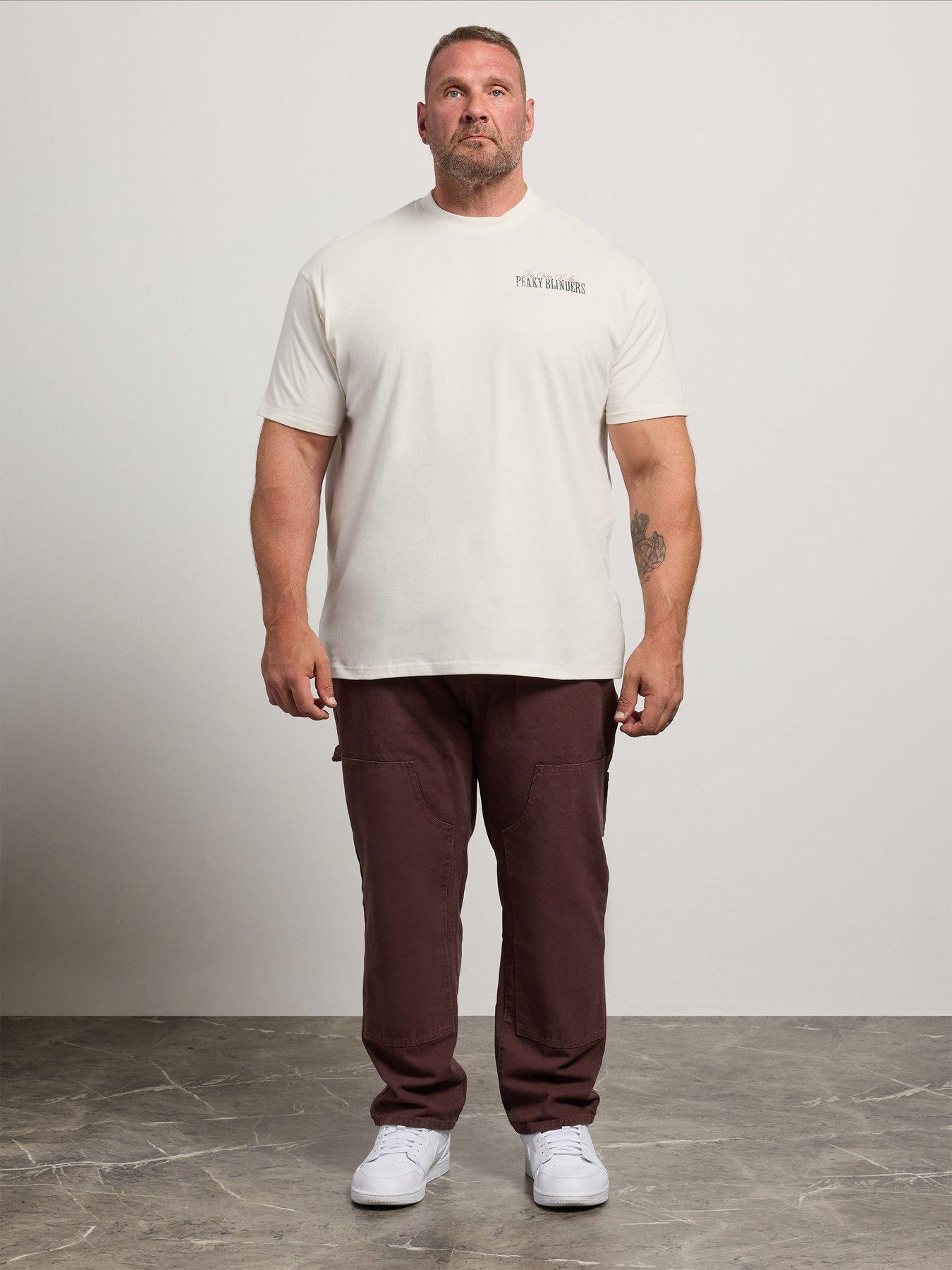 Image 3 of 4 of BadRhino Mens Peaky Blinders Back Print Crew Neck T-Shirt - White