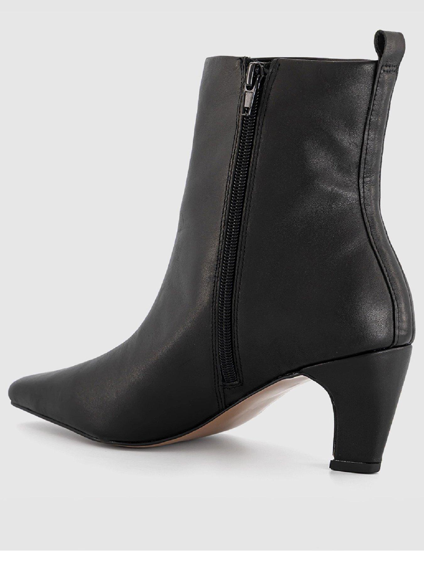 Image 2 of 4 of OFFICE Addison Curve Heel Ankle Boots- Black