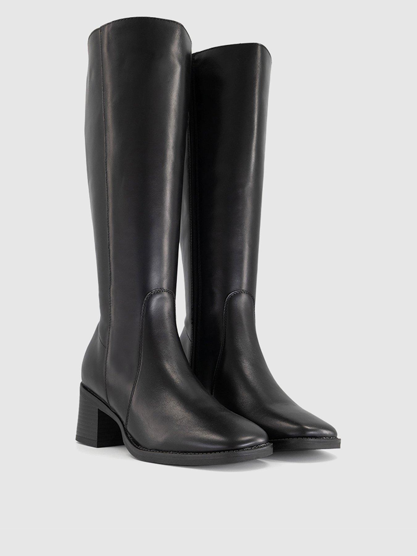 Image 1 of 3 of OFFICE Womens Knight Block Heel Knee High Boots - Black