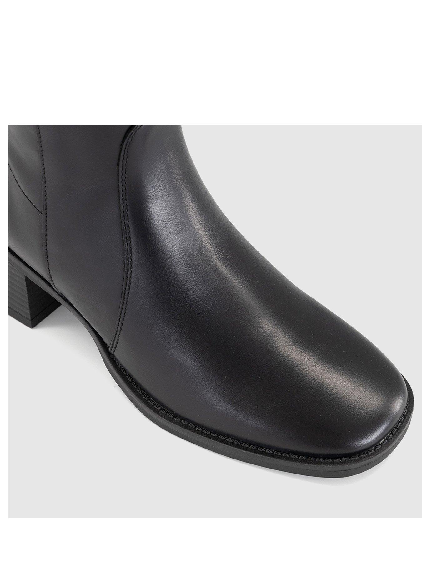 Image 2 of 3 of OFFICE Womens Knight Block Heel Knee High Boots - Black