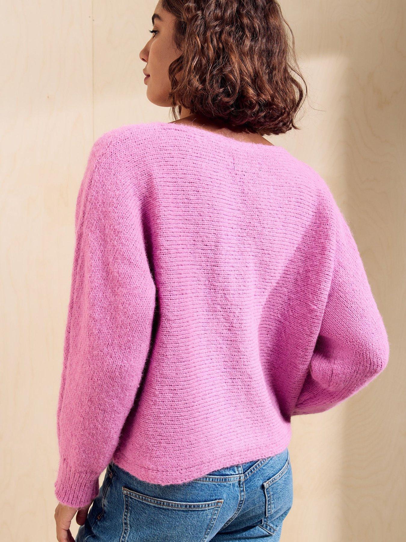Image 2 of 5 of Friends Like These Pink Slash Neck Jumper