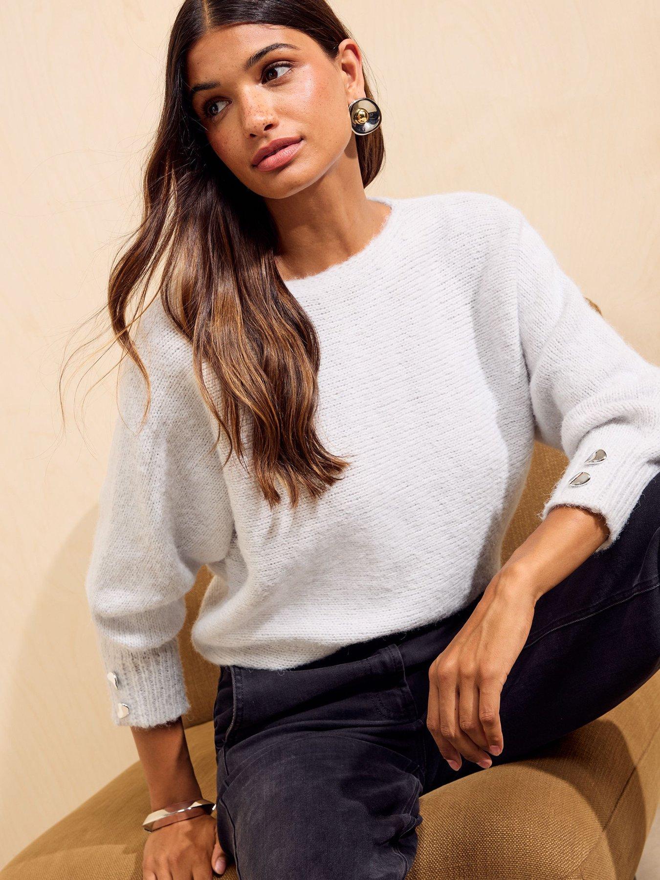 Image 6 of 6 of Friends Like These Grey Slash Neck Jumper