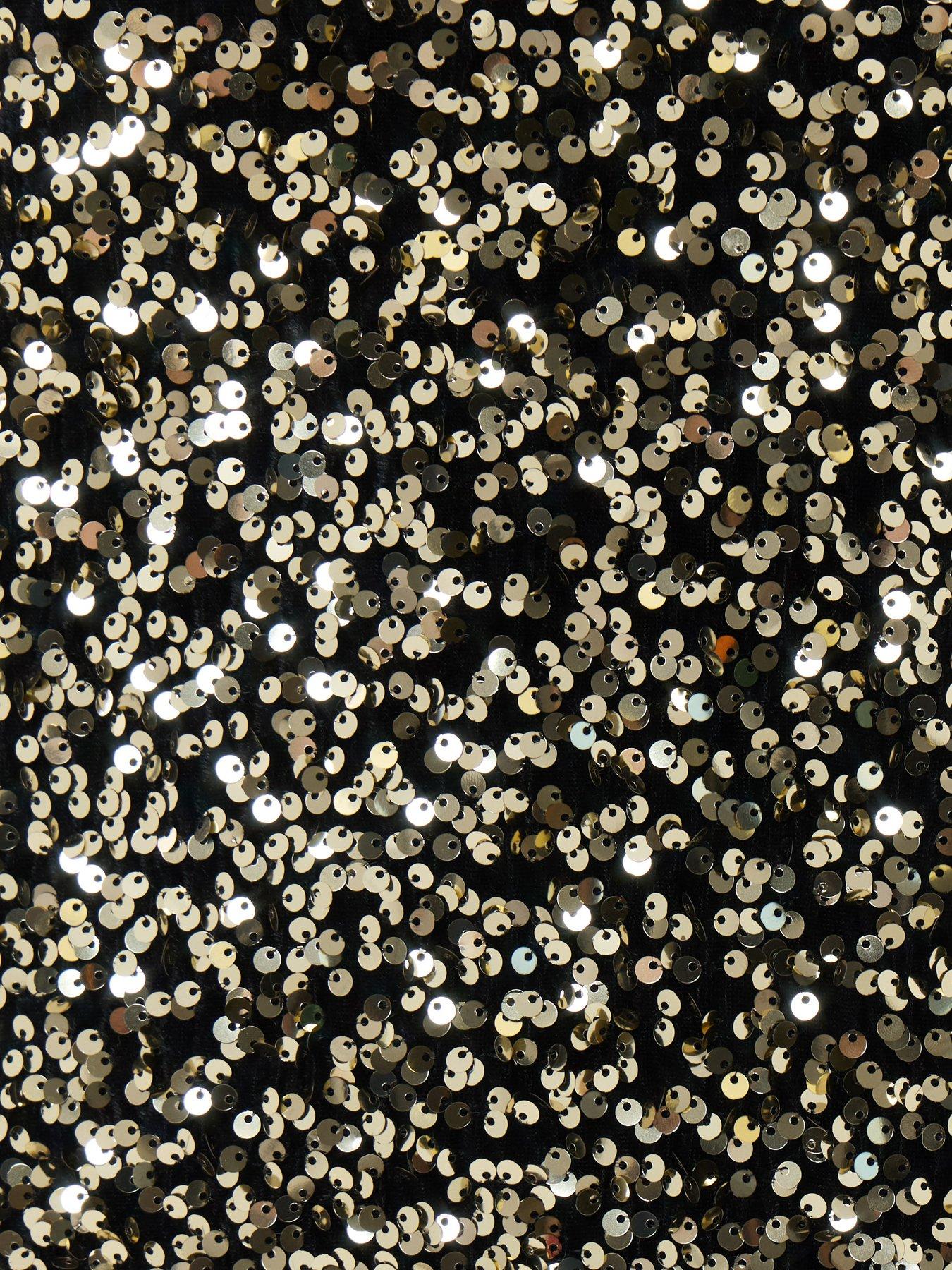 Image 5 of 5 of Threadbare High Neck Sequin Mini Dress In Bronze