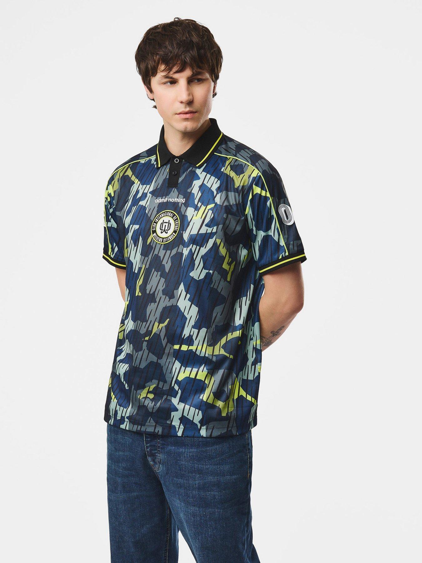 Image 1 of 6 of Weekend Offender Men's Tego Short Sleeve Football Shirt - Green