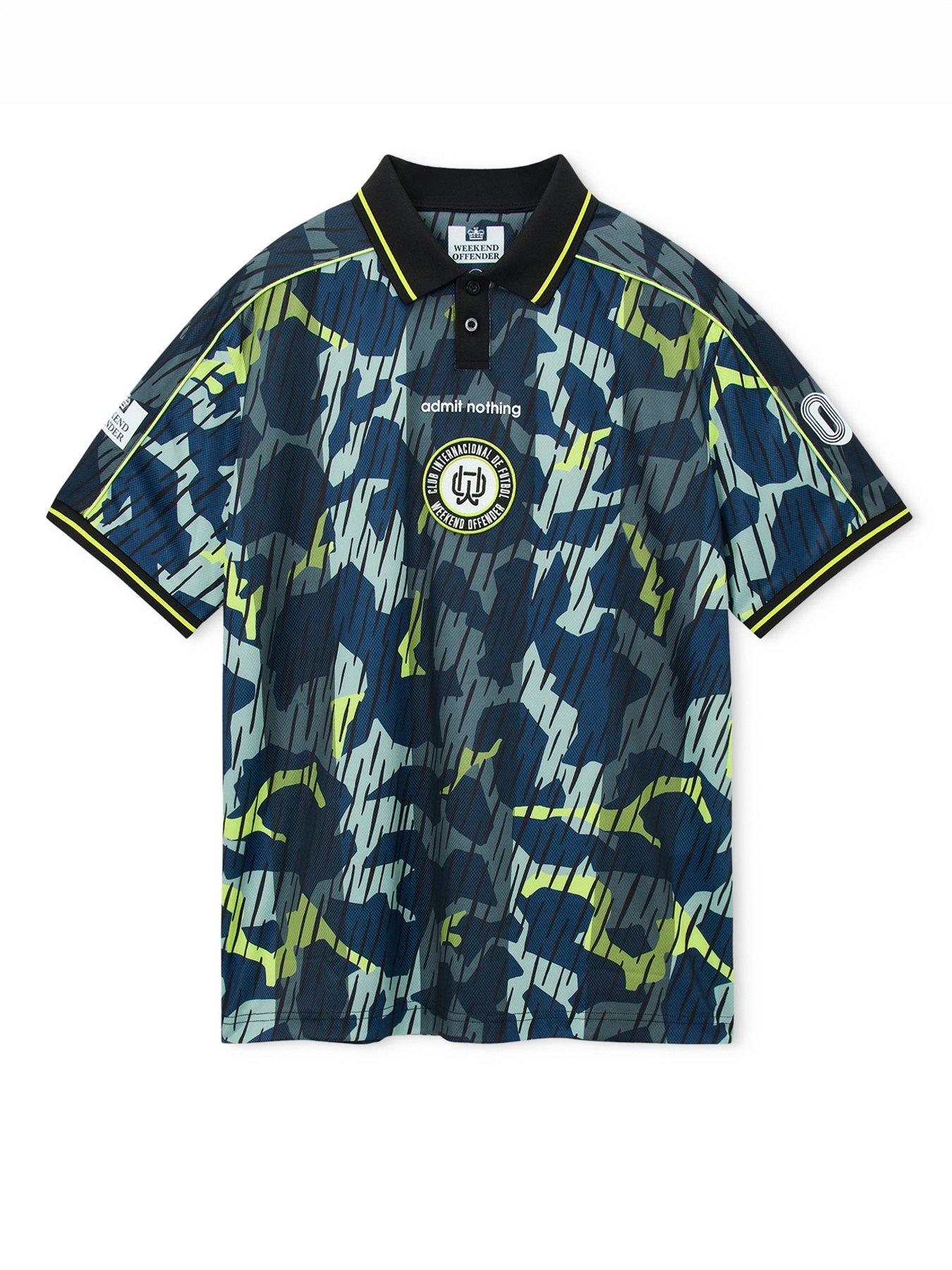 Image 4 of 6 of Weekend Offender Men's Tego Short Sleeve Football Shirt - Green