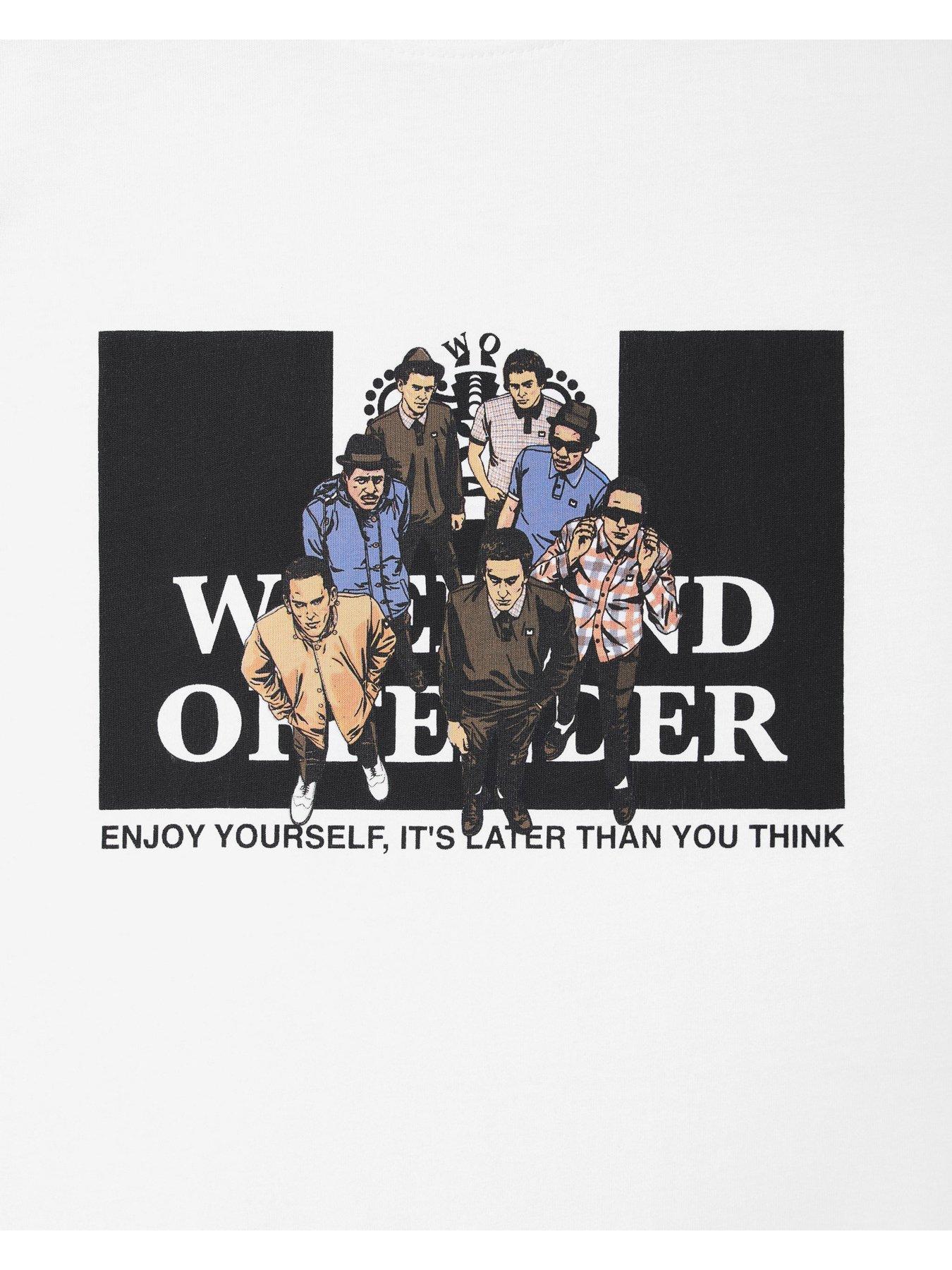 Image 4 of 5 of Weekend Offender Aka Graphic Print Short Sleeve T-Shirt - White