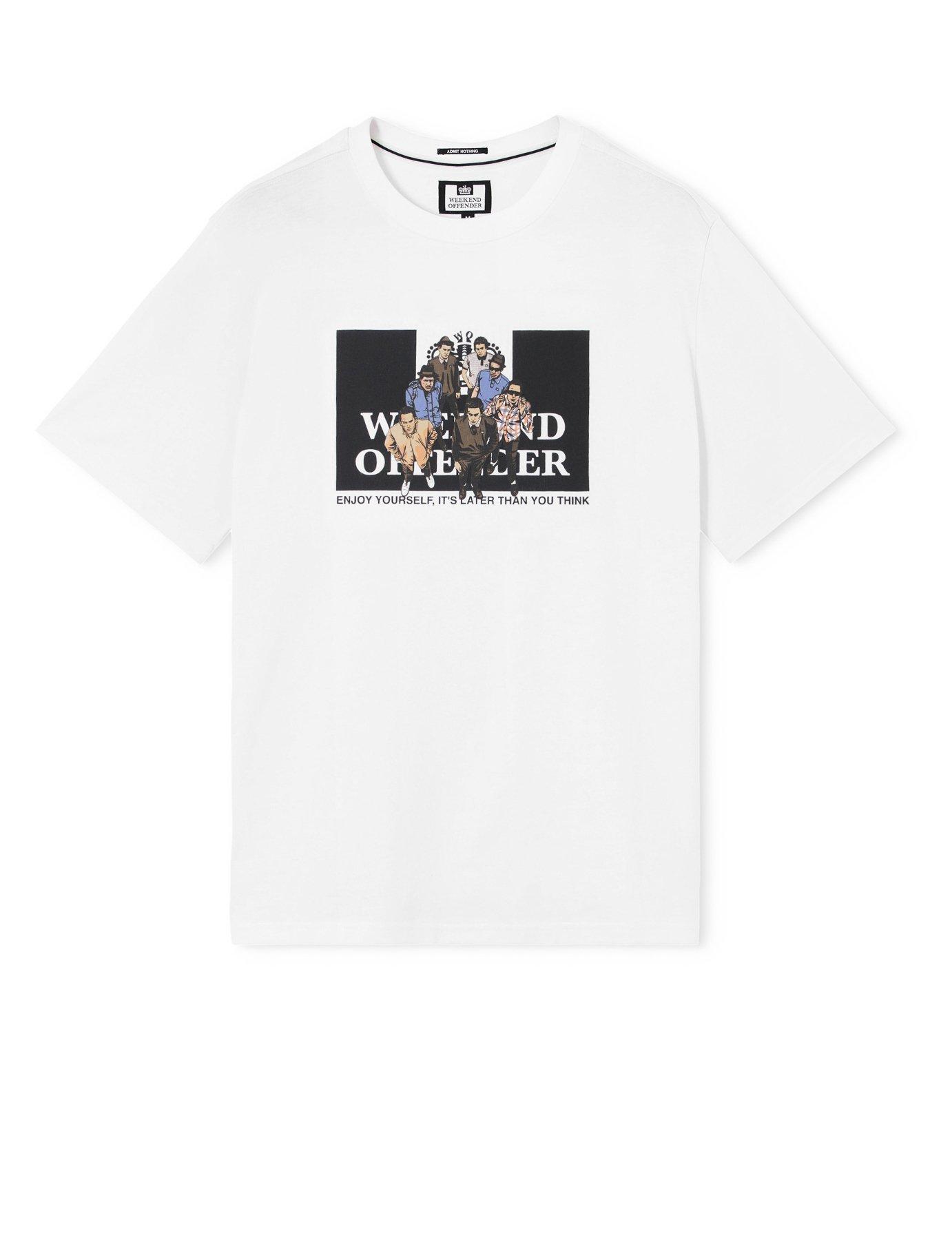 Image 5 of 5 of Weekend Offender Aka Graphic Print Short Sleeve T-Shirt - White