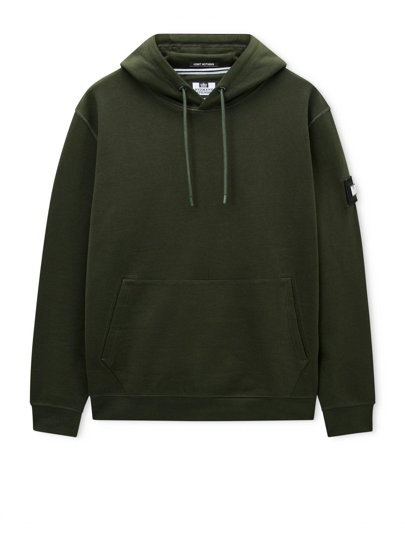 Image 4 of 5 of Weekend Offender Weekend Offender Oulton Pullover Hoodie - Green