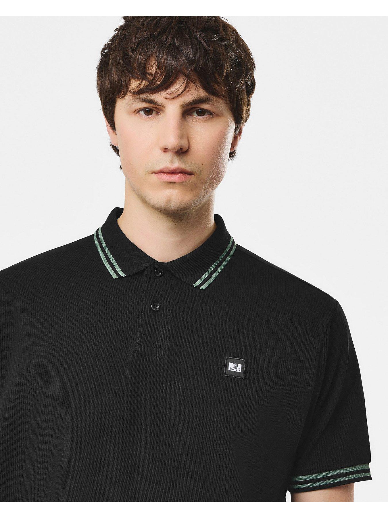 Image 2 of 7 of Weekend Offender Levanto Short Sleeve Polo Shirt - Black