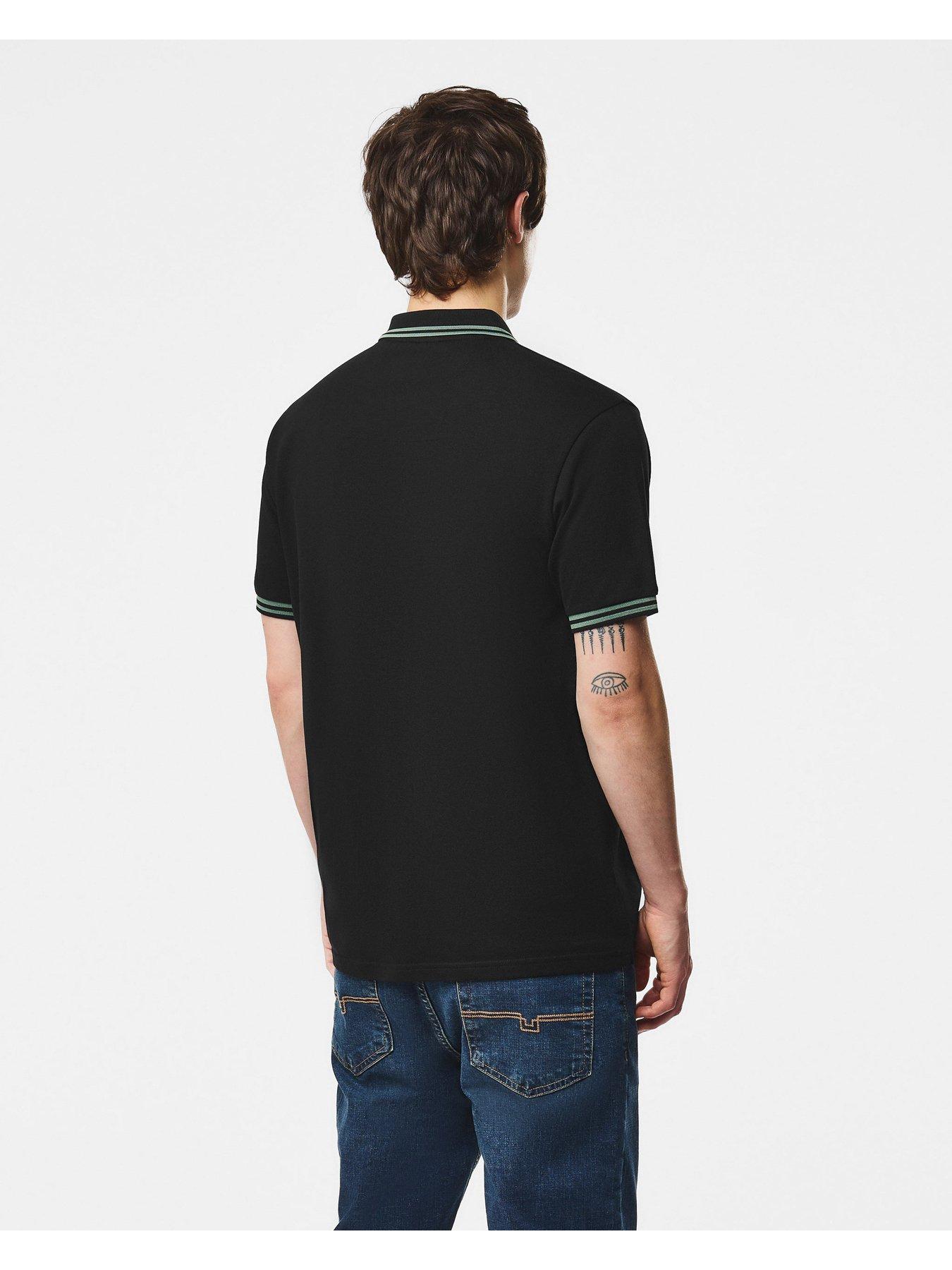 Image 4 of 7 of Weekend Offender Levanto Short Sleeve Polo Shirt - Black