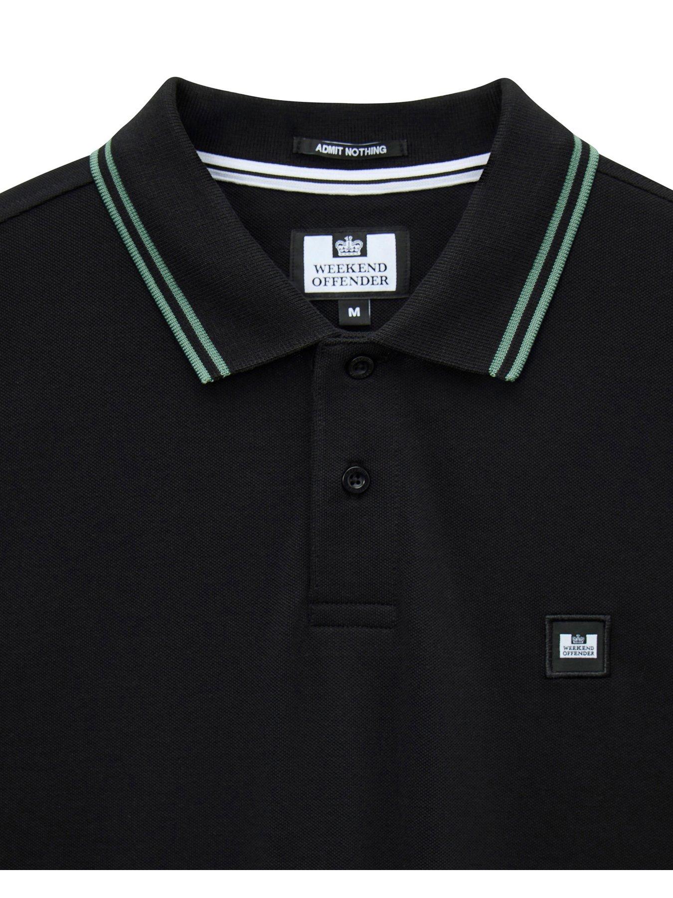 Image 6 of 7 of Weekend Offender Levanto Short Sleeve Polo Shirt - Black