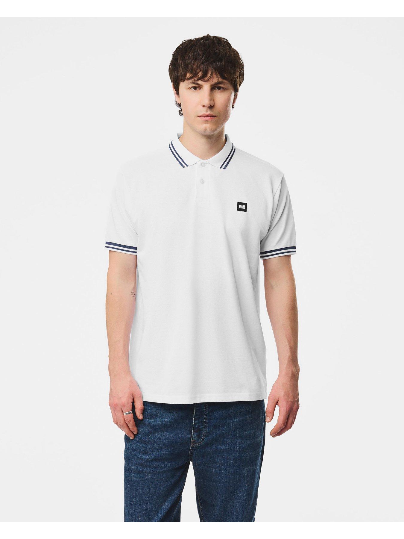 Image 1 of 7 of Weekend Offender Levanto Short Sleeve Polo Shirt - White