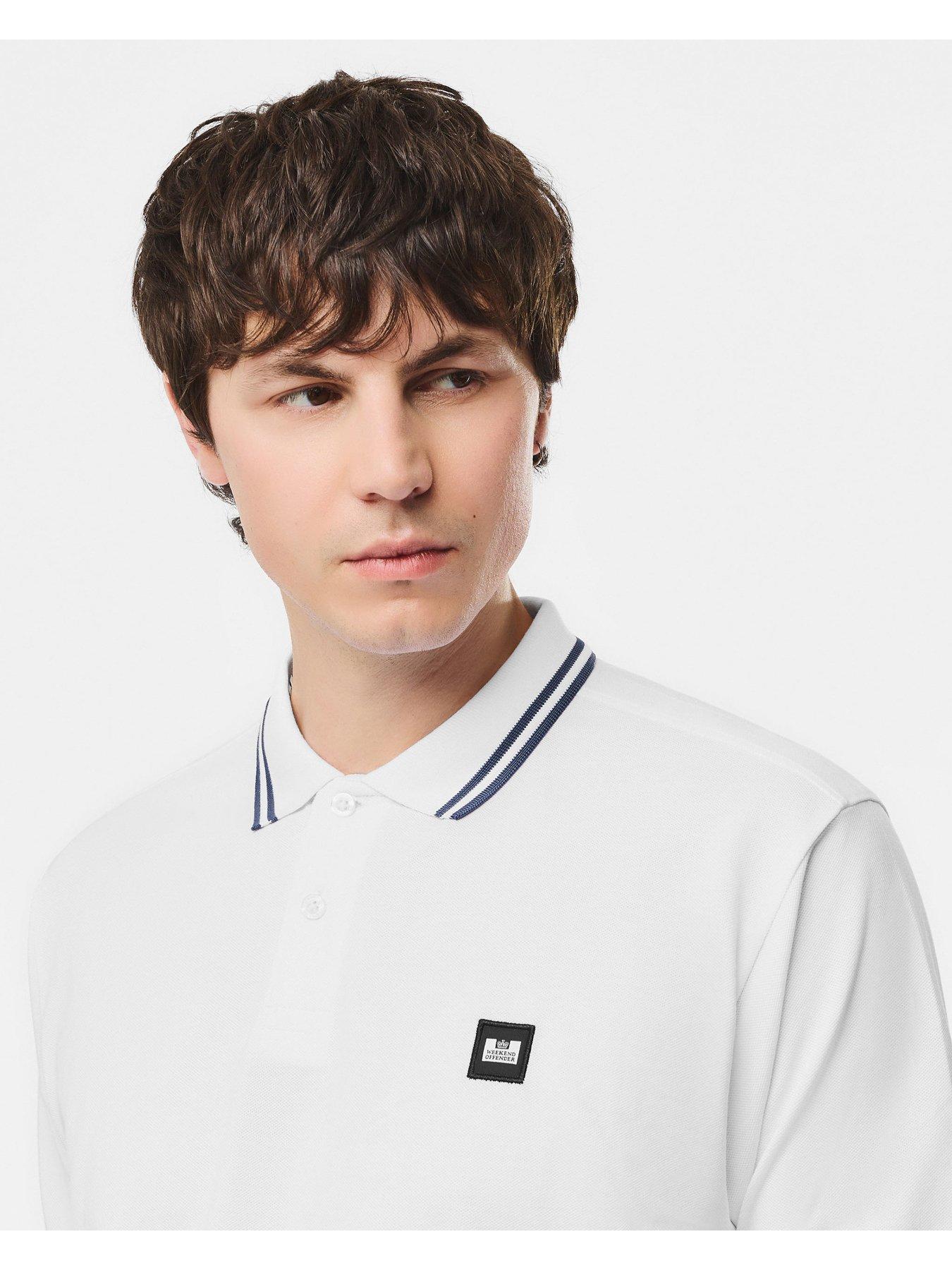 Image 2 of 7 of Weekend Offender Levanto Short Sleeve Polo Shirt - White