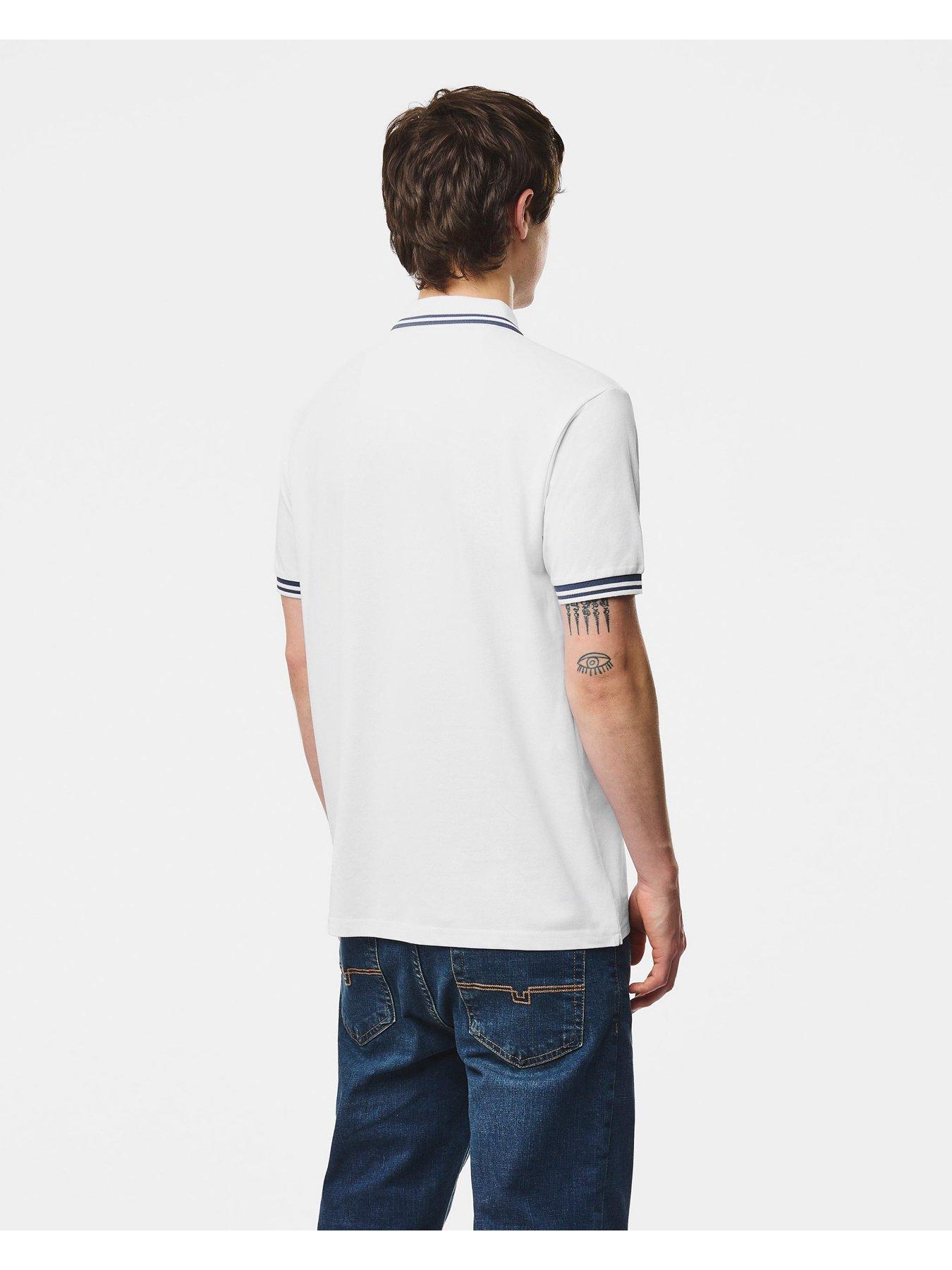 Image 4 of 7 of Weekend Offender Levanto Short Sleeve Polo Shirt - White