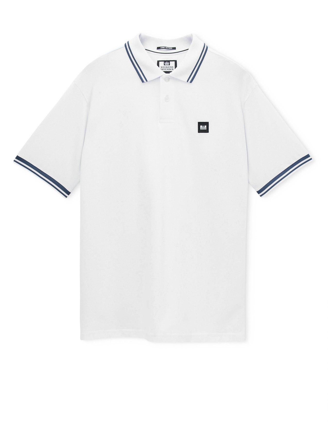 Image 5 of 7 of Weekend Offender Levanto Short Sleeve Polo Shirt - White