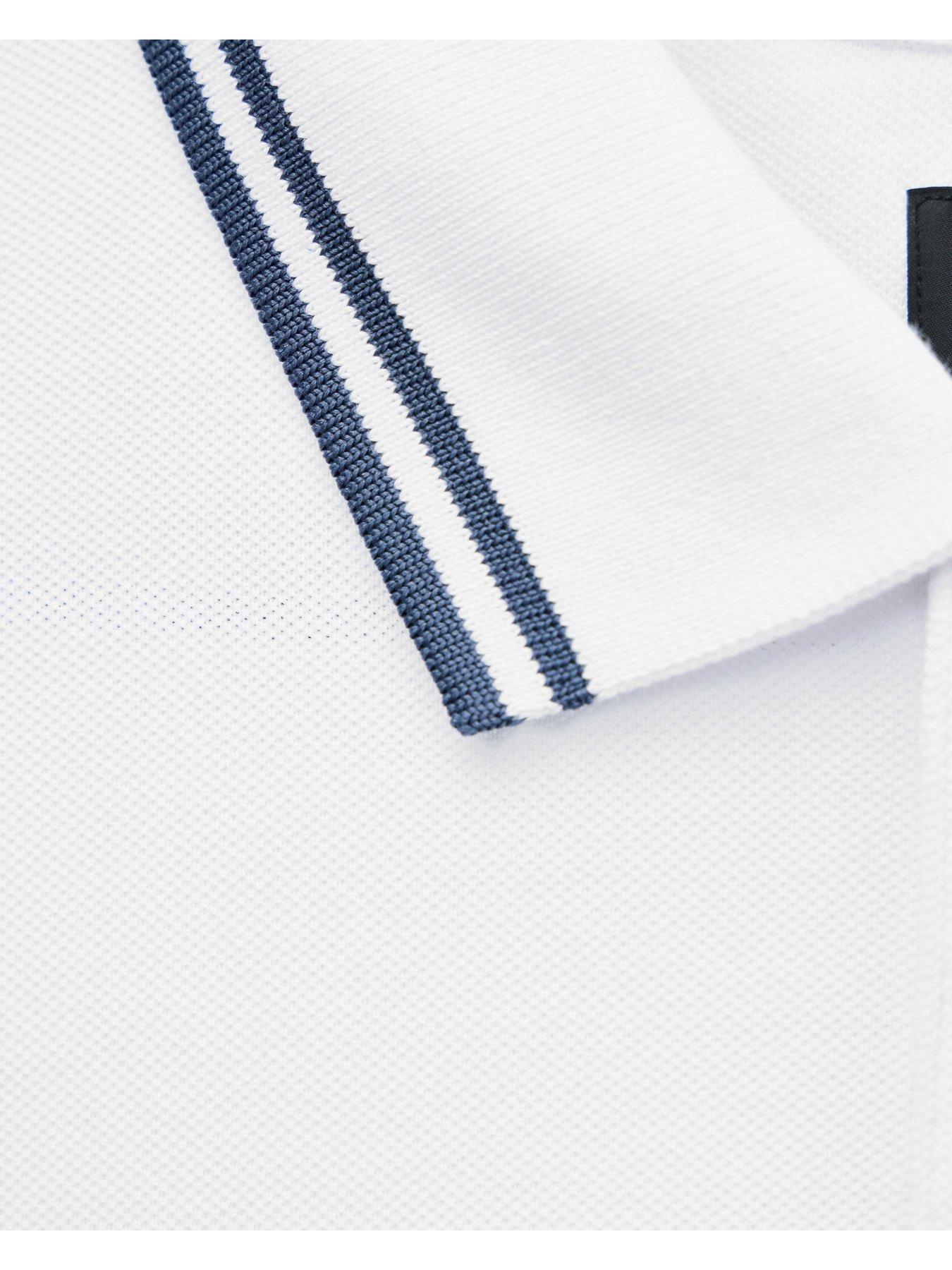 Image 7 of 7 of Weekend Offender Levanto Short Sleeve Polo Shirt - White