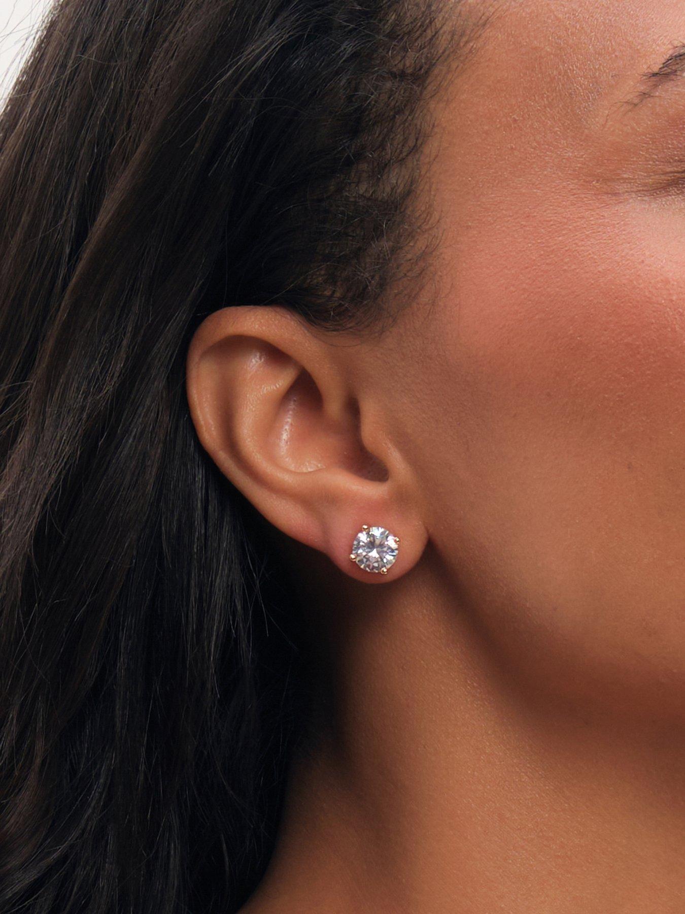 Image 2 of 3 of Jon Richard Gold Plated And Crystal Medium Round Studs