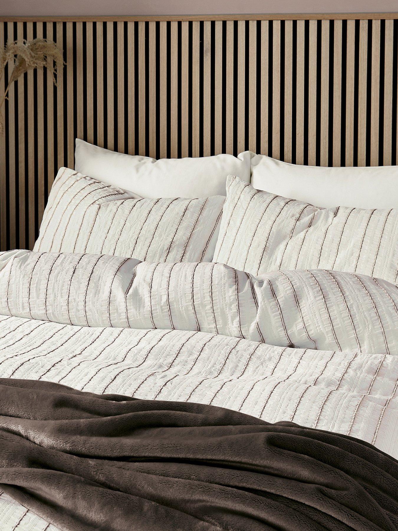 Helena Springfield Waffle Stripe Cover Set S/b Chocolate
