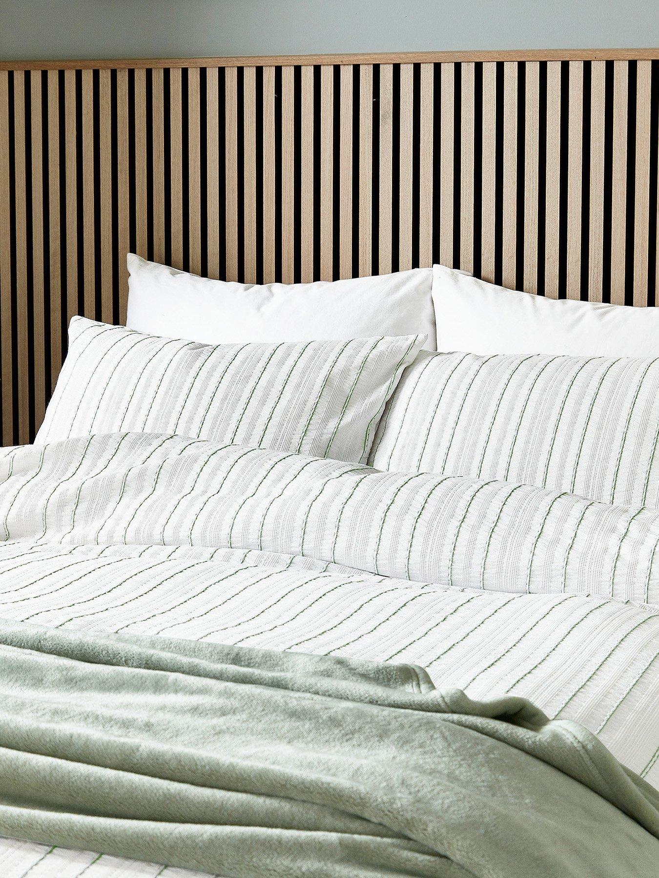 Helena Springfield Waffle Stripe Cover Set Green