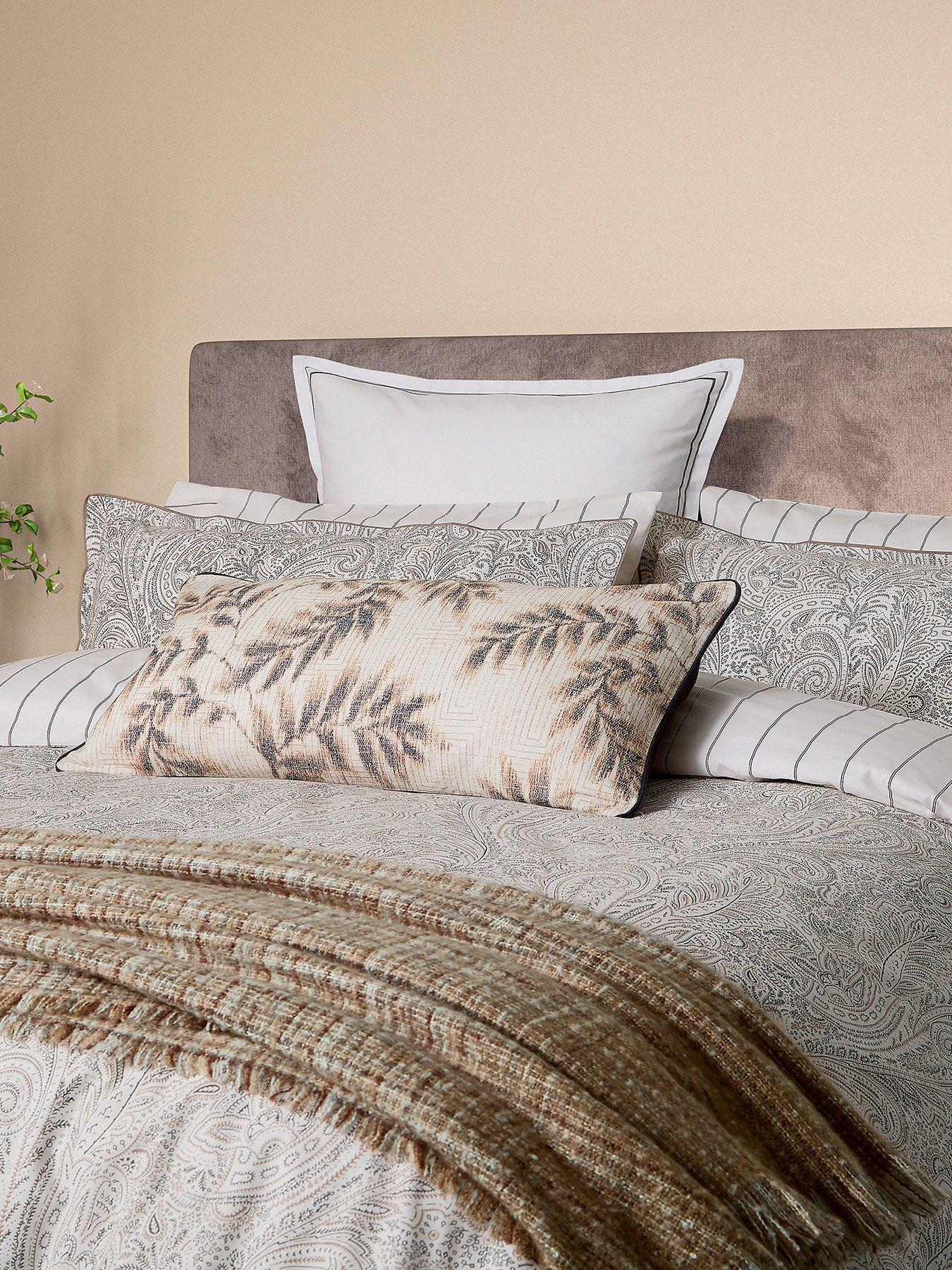 Bedeck of Belfast Avita Cover Set Charcoal/ Chalk/ Tan