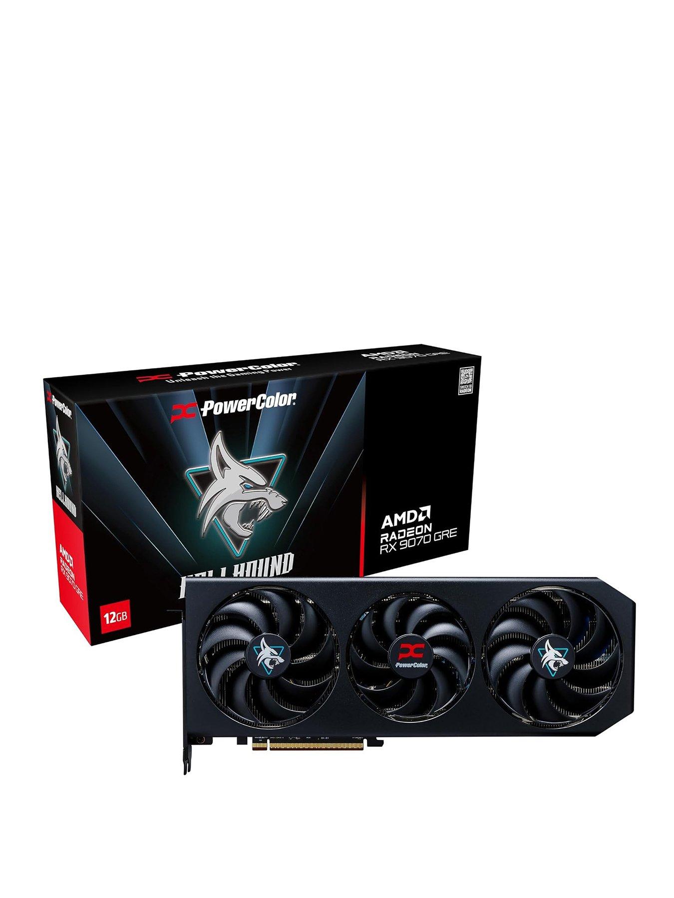 Image 1 of 6 of PowerColor HellHound AMD Radeon RX 9070 GRE 12Gb GDDR6 PCIe 5.0 Overclocked Graphics Card
