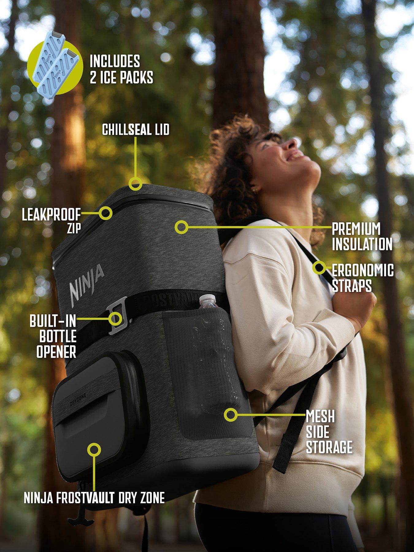 Image 6 of 7 of NINJA Ninja FrostVault Go 17 litre 24-Can Backpack Soft Cooler - Charcoal Grey