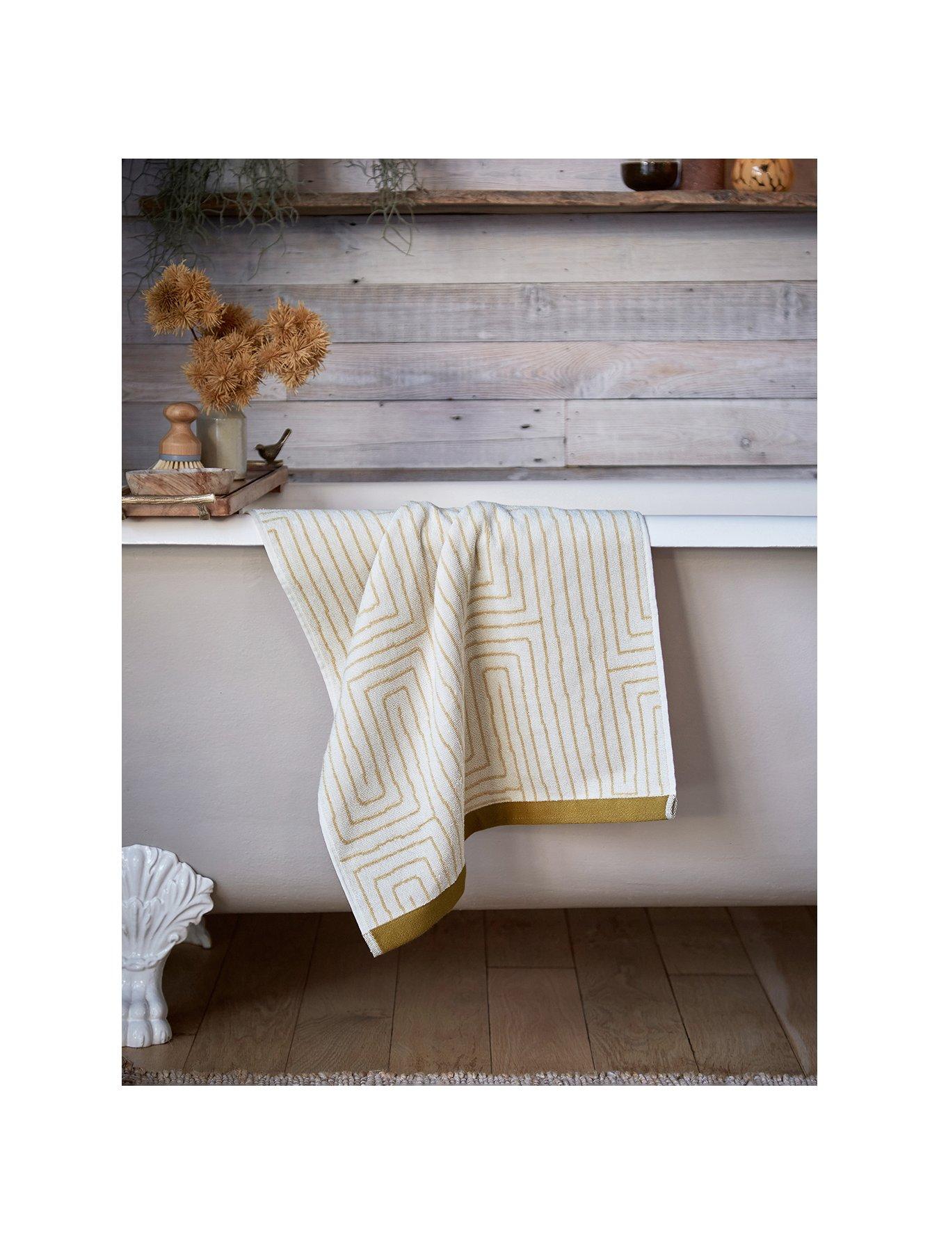Image 2 of 2 of Abigail Ahern Pia Towel Collection Warm Ochre