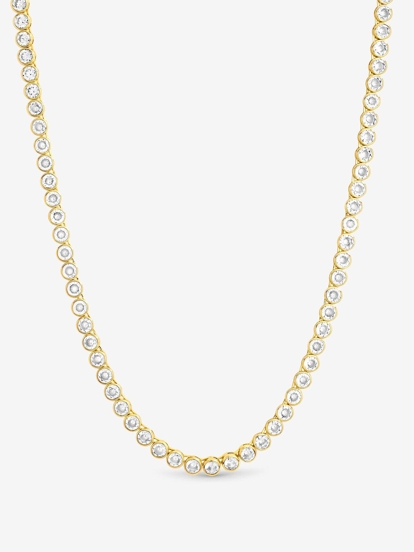 Image 1 of 3 of Jon Richard Jon Richard Gold Plated Tennis Round Besel Necklace