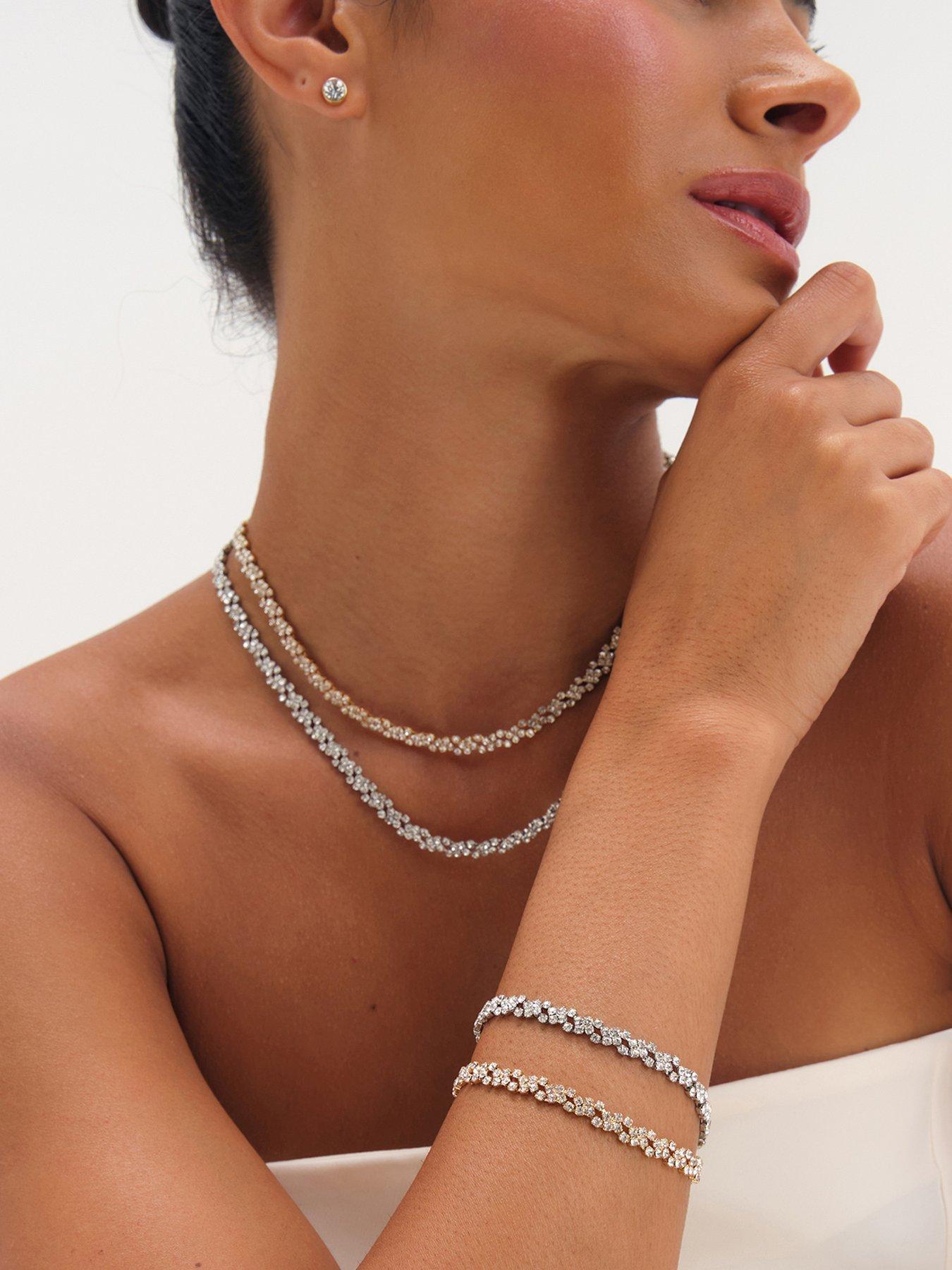 Jon Richard Gold Plated Crystal Fine Multi Stone Bracelet
