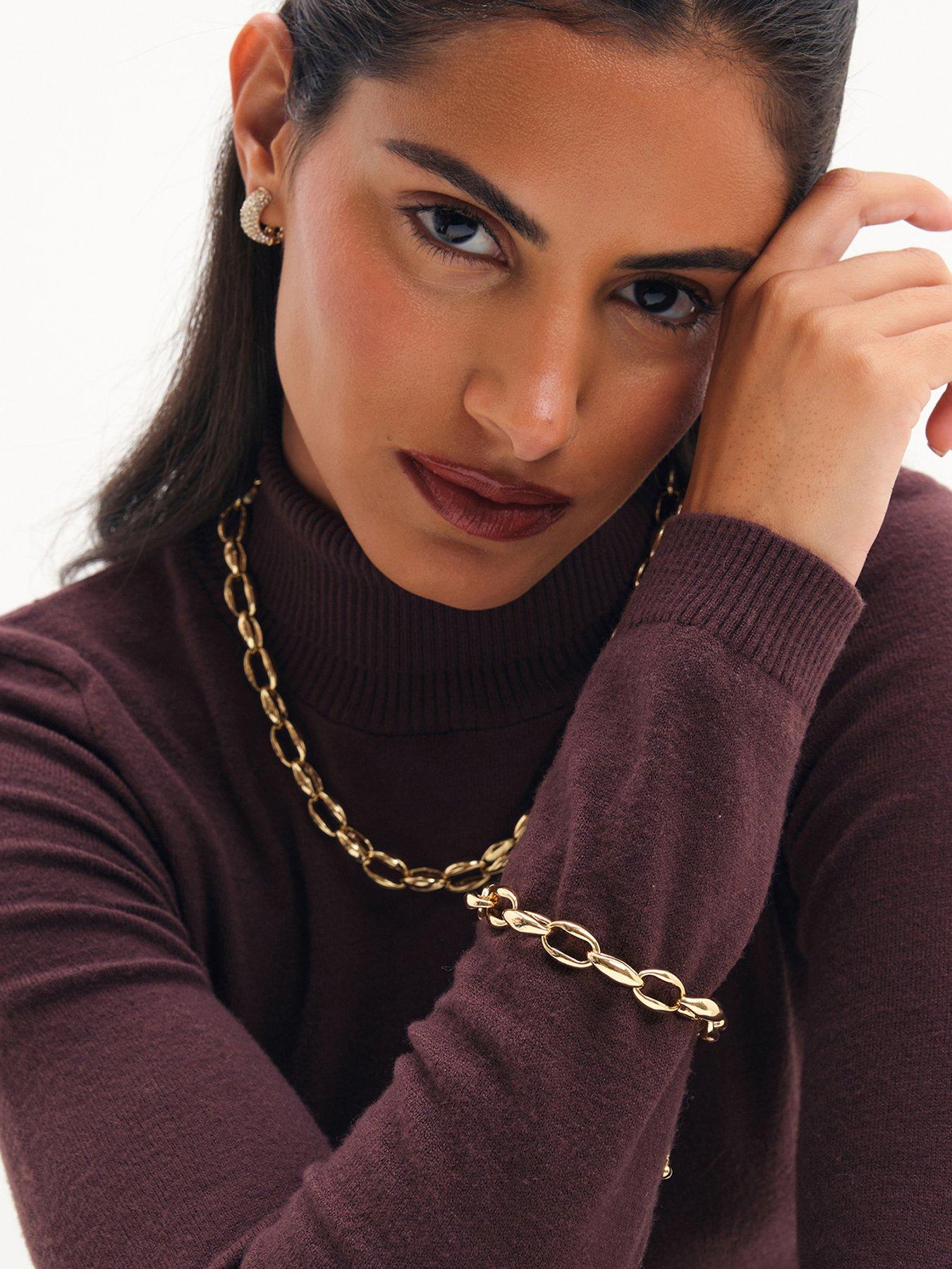 Jon Richard Gold Plated And Oval Link Bracelet