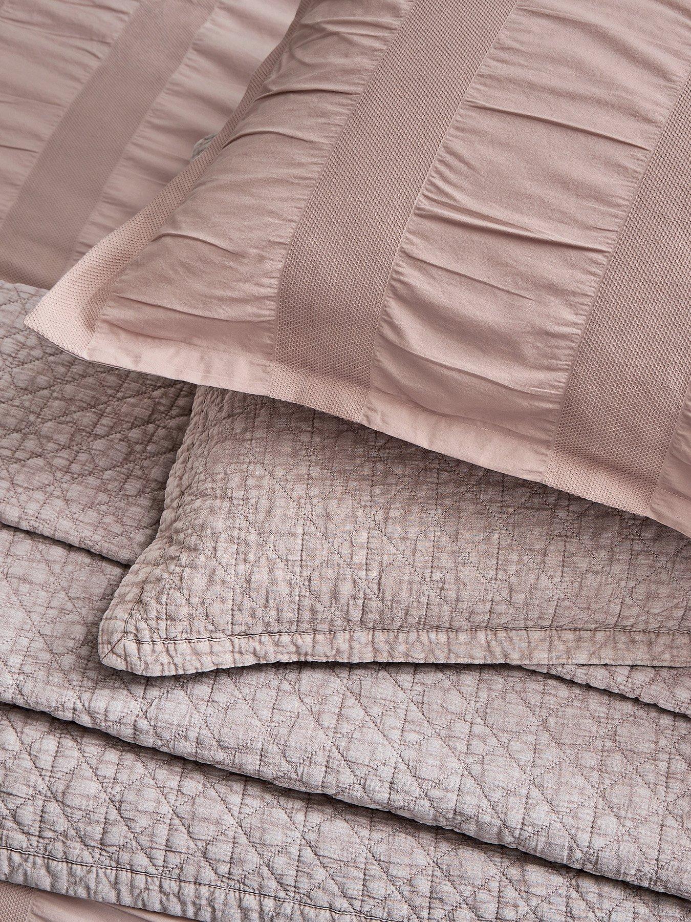 Bedeck of Belfast Stonewashed Cotton Pillowcase Pairs Oxford Pink