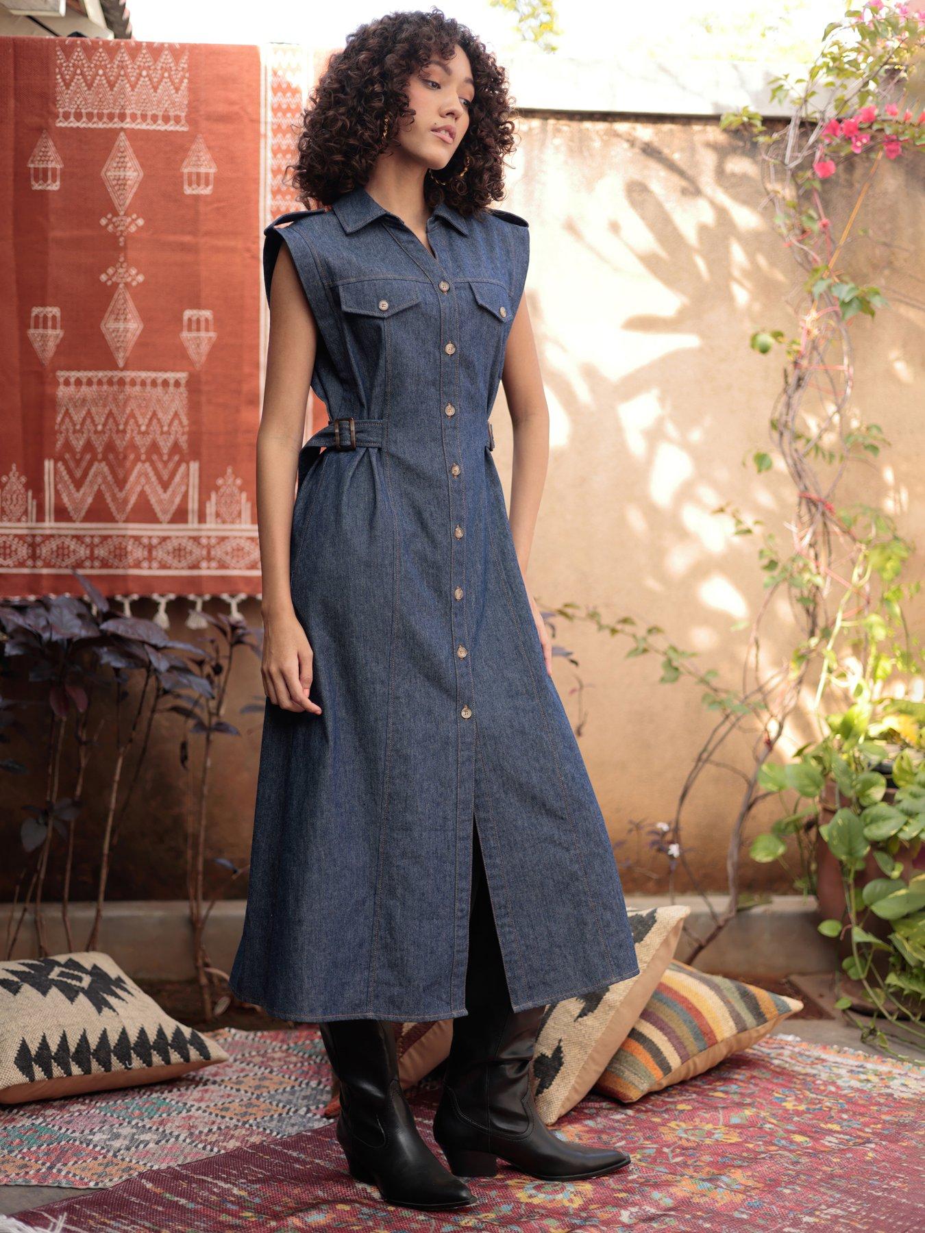 Emily Lovelock EVELINA DENIM DRESS